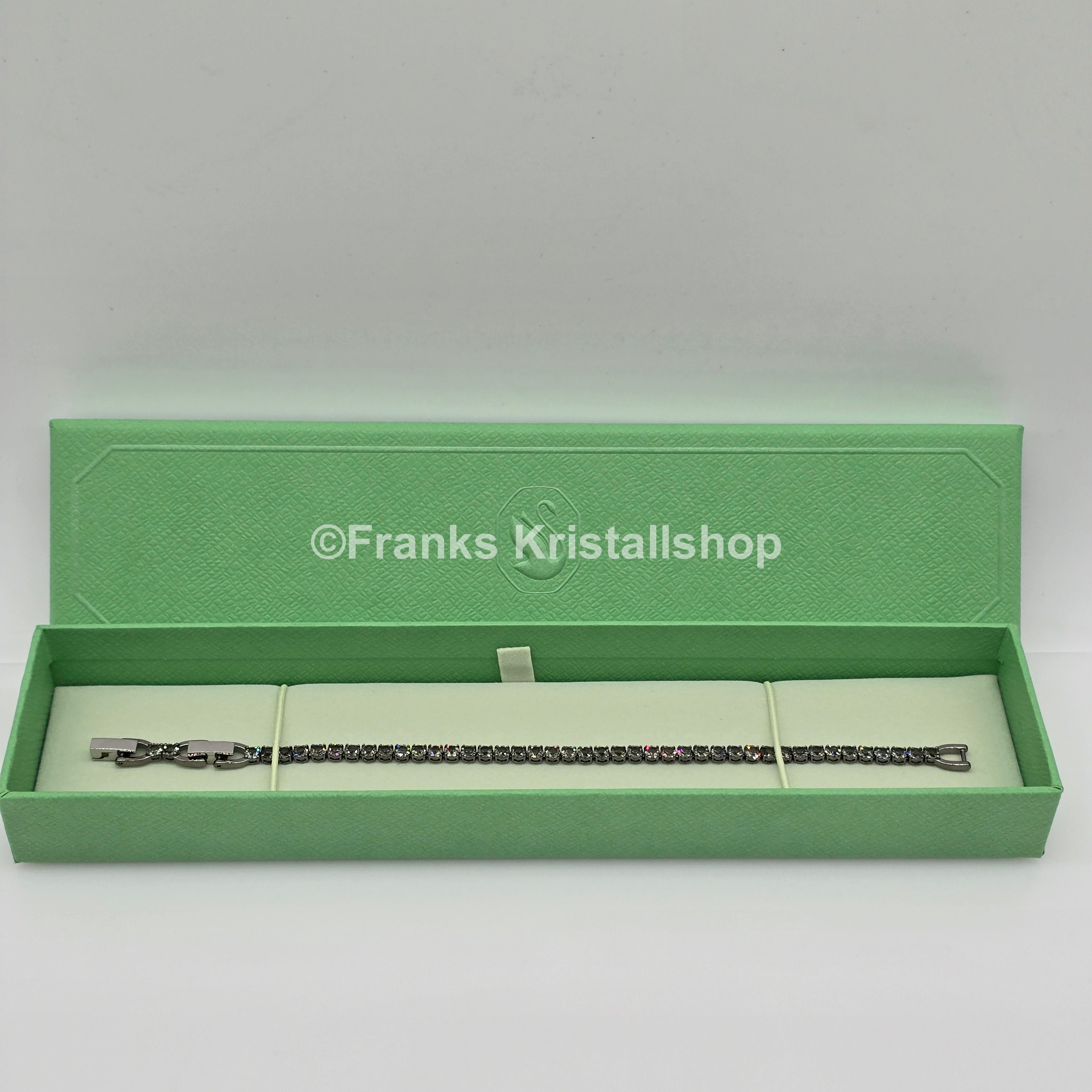 SWAROVSKI Matrix Tennis Armband Größe M Grau, Rhodiniert 5514655