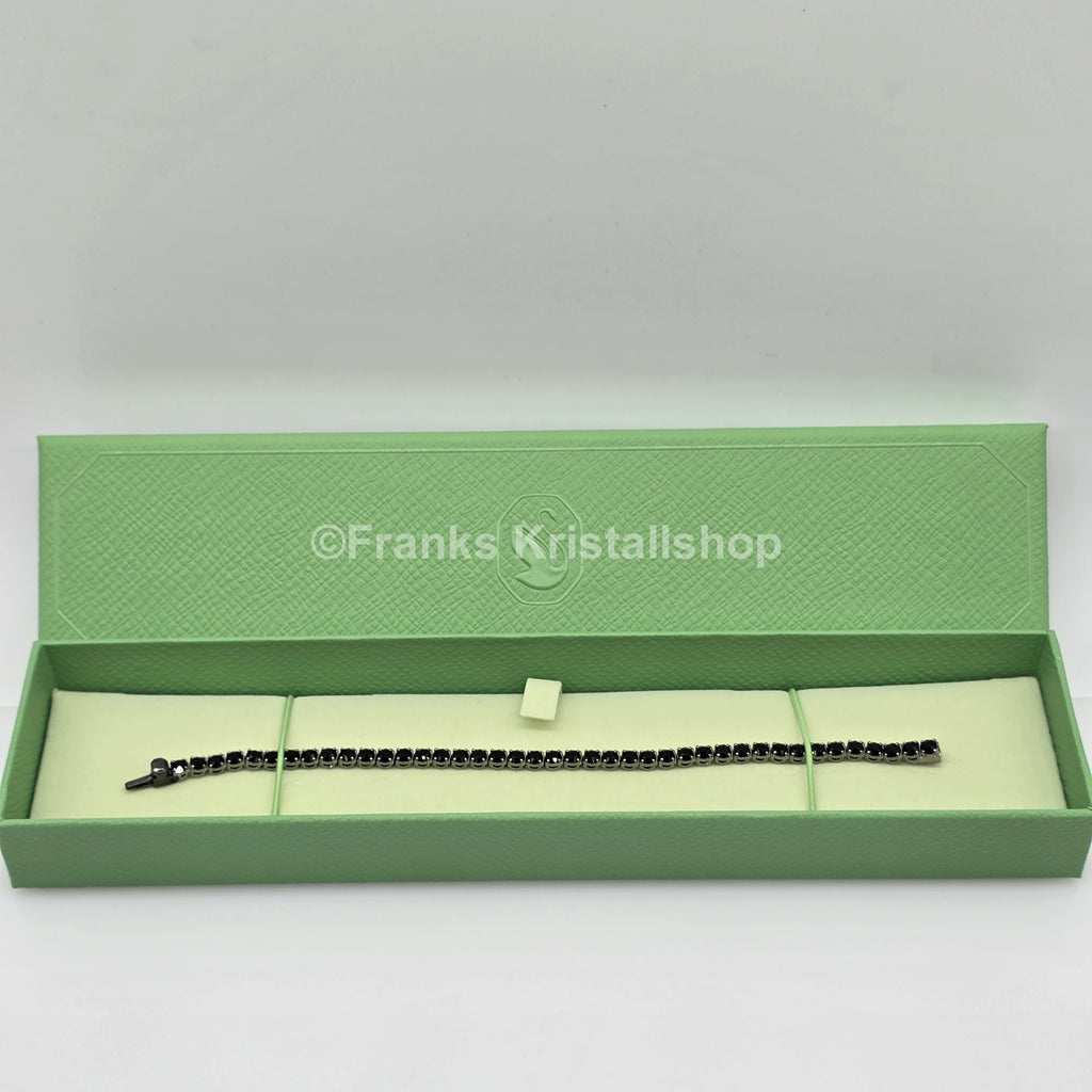 SWAROVSKI Matrix Tennis Armband Größe M Schwarz, Rhodiniert 5664196