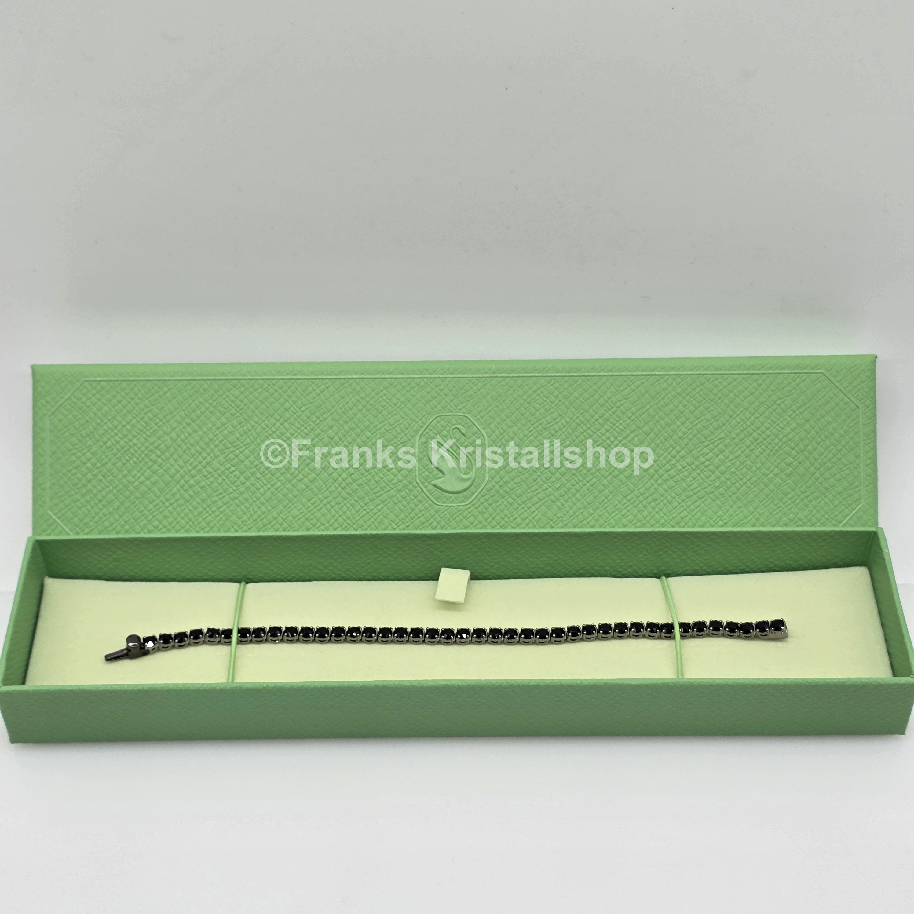 SWAROVSKI Matrix Tennis Armband Größe M Schwarz, Rhodiniert 5664196