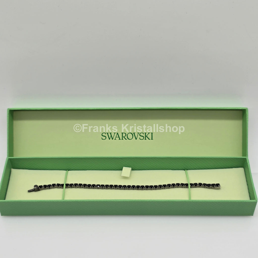 SWAROVSKI Matrix Tennis Armband Größe M Schwarz, Rhodiniert 5664196