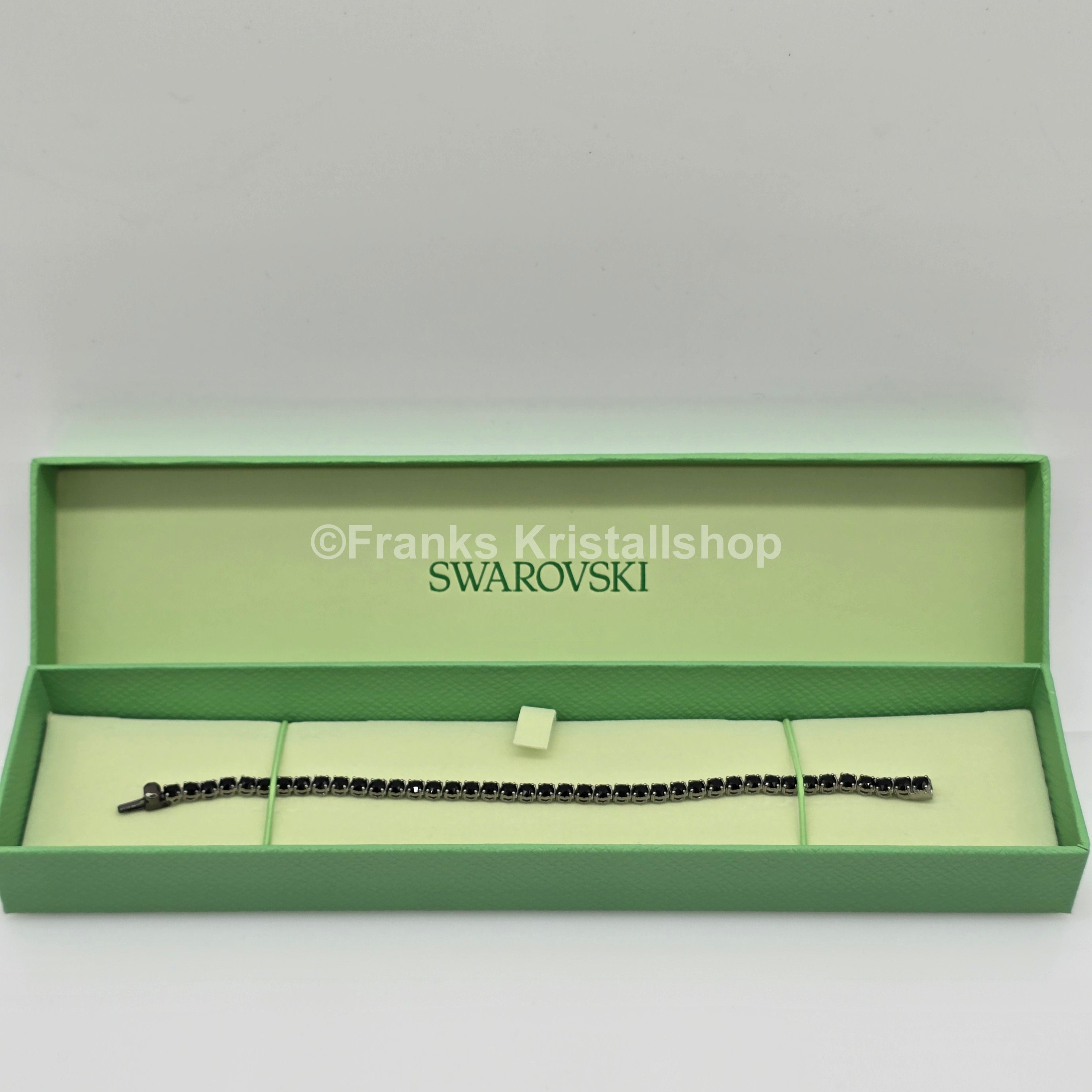 SWAROVSKI Matrix Tennis Armband Größe M Schwarz, Rhodiniert 5664196