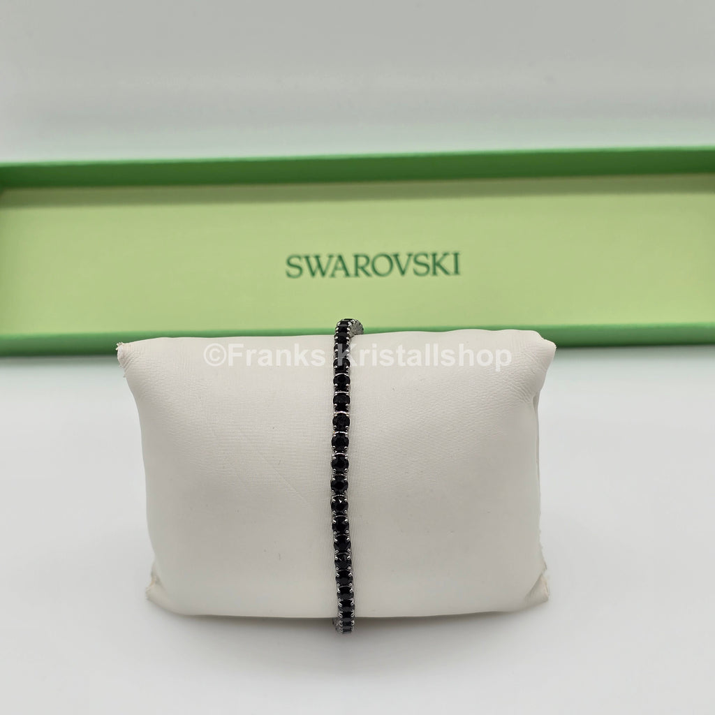 SWAROVSKI Matrix Tennis Armband Größe M Schwarz, Rhodiniert 5664196