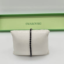 Lade das Bild in den Galerie-Viewer, SWAROVSKI Matrix Tennis Armband Größe M Schwarz, Rhodiniert 5664196
