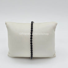 Lade das Bild in den Galerie-Viewer, SWAROVSKI Matrix Tennis Armband Größe M Schwarz, Rhodiniert 5664196
