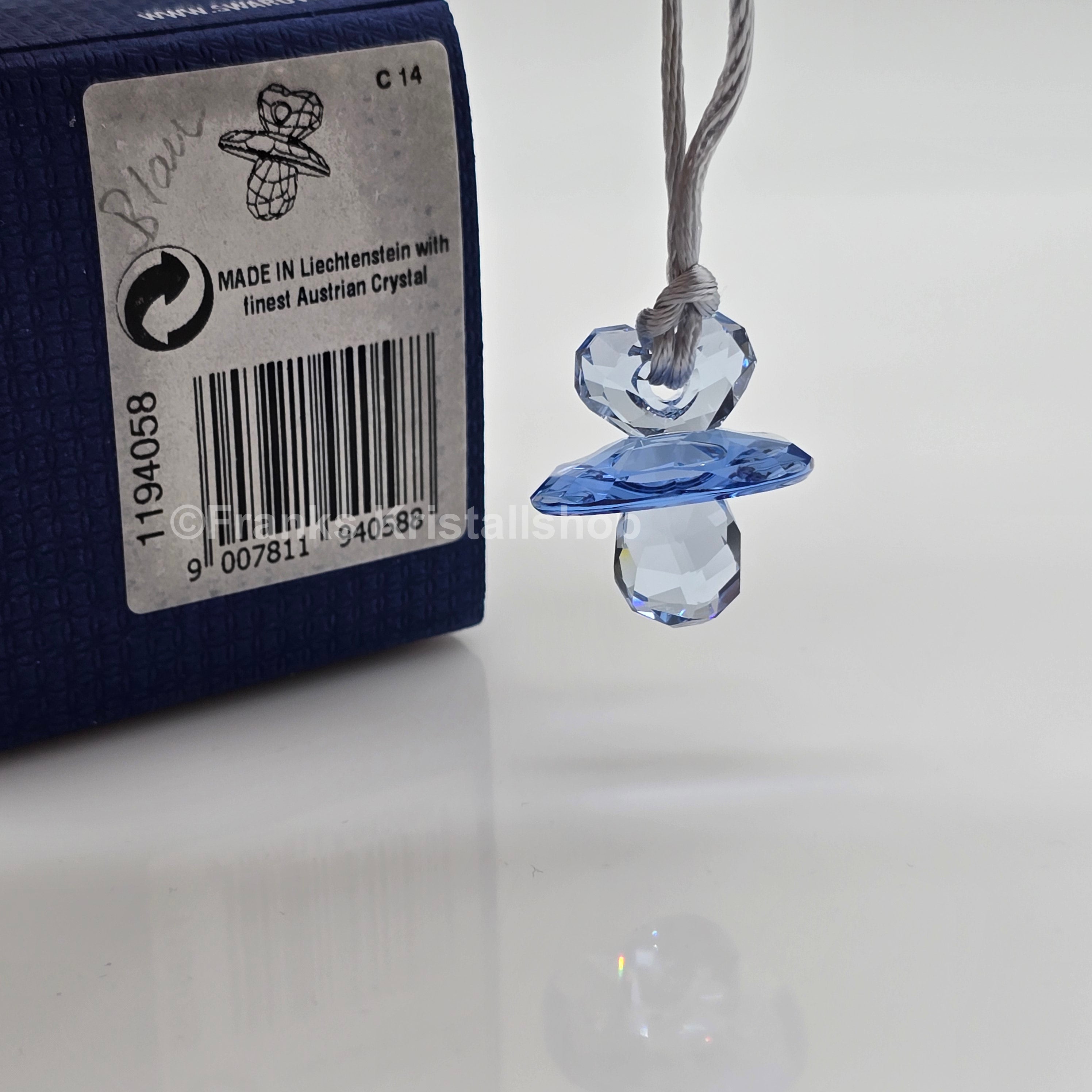 SWAROVSKI Memories Baby Schnuller Ein Junge Hellblau 1194058