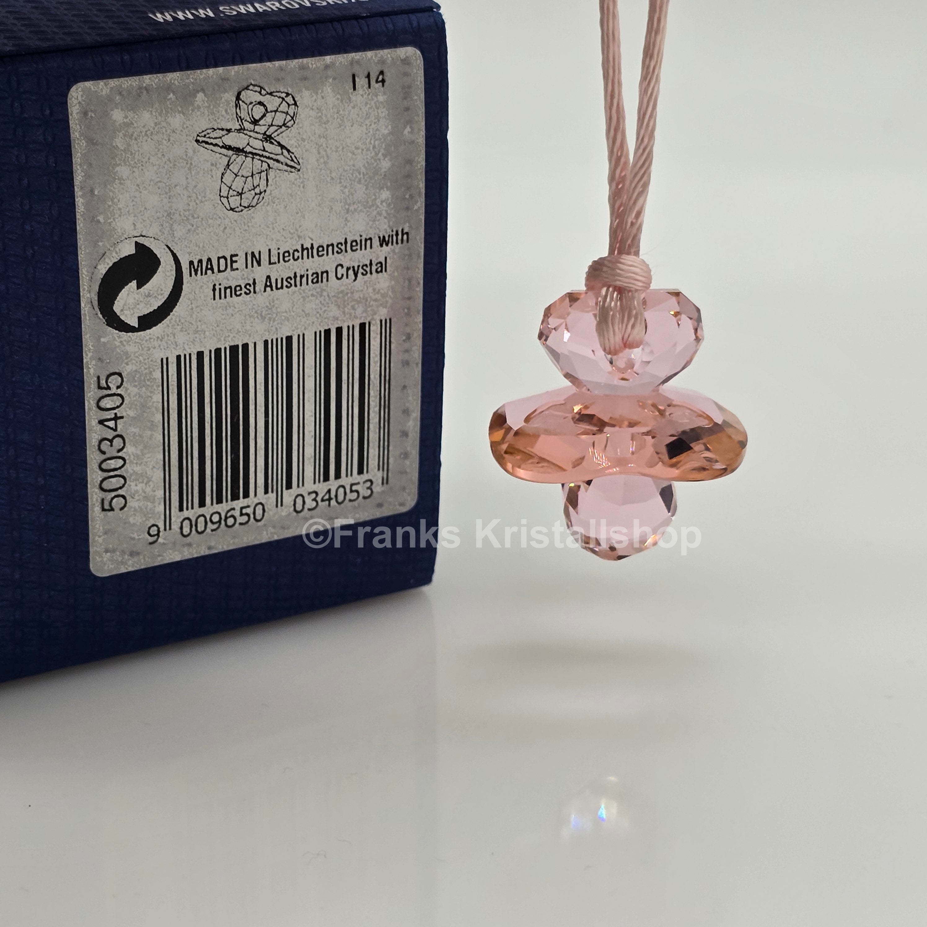 SWAROVSKI Memories Baby Schnuller Ein Mädchen Rosa Pink 5003405