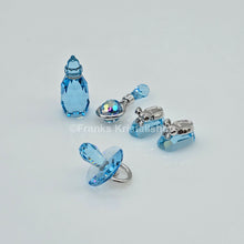 Lade das Bild in den Galerie-Viewer, SWAROVSKI Memories Baby Set Junge Aquamarin Blau 628332 oU
