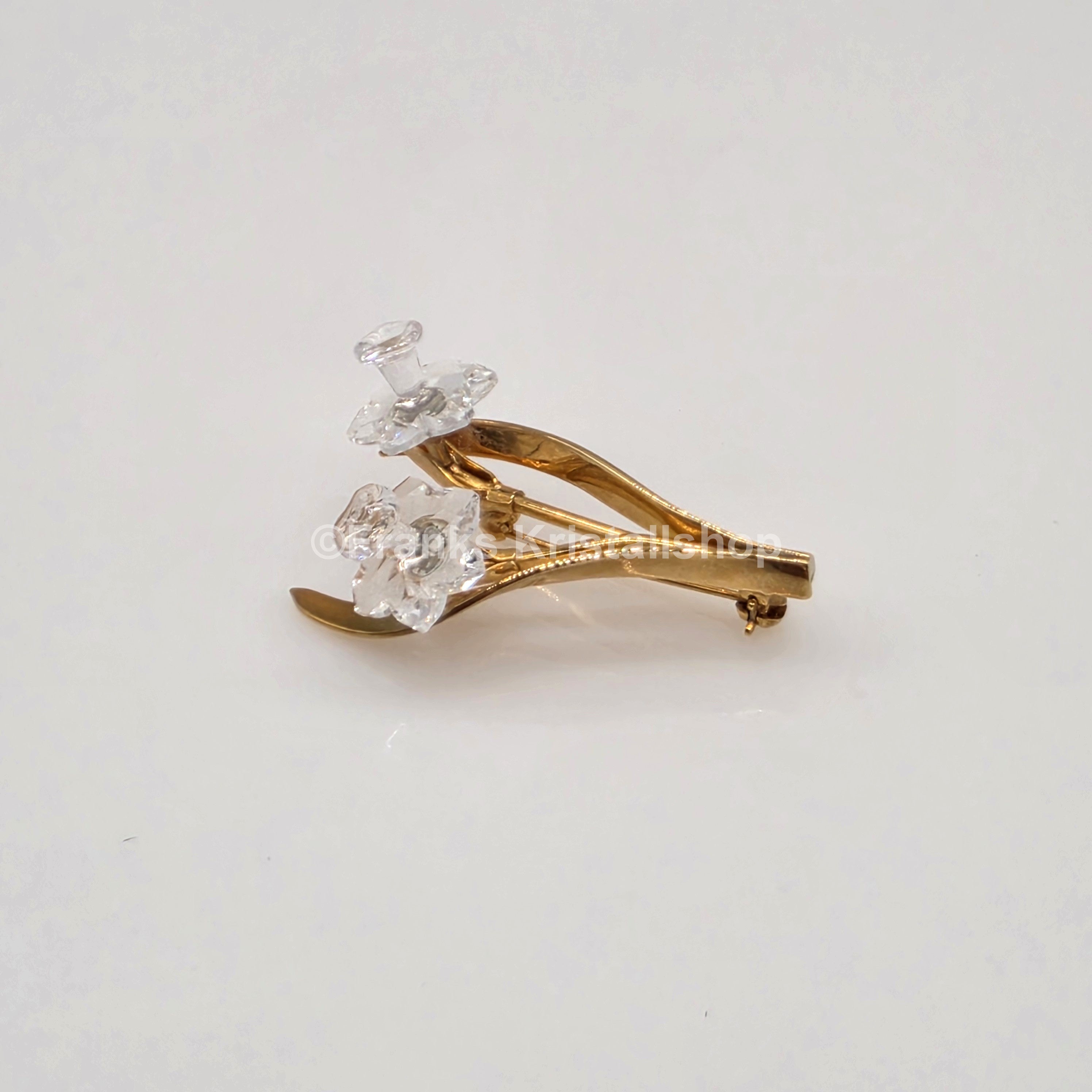 SWAROVSKI Memories Narzisse Brosche Vergoldet 199431