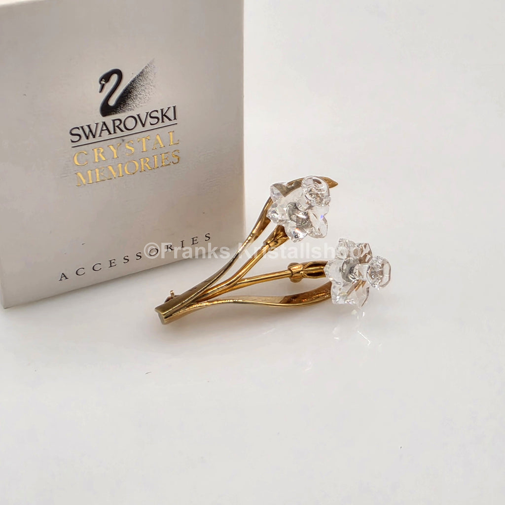 SWAROVSKI Memories Narzisse Brosche Vergoldet 199431
