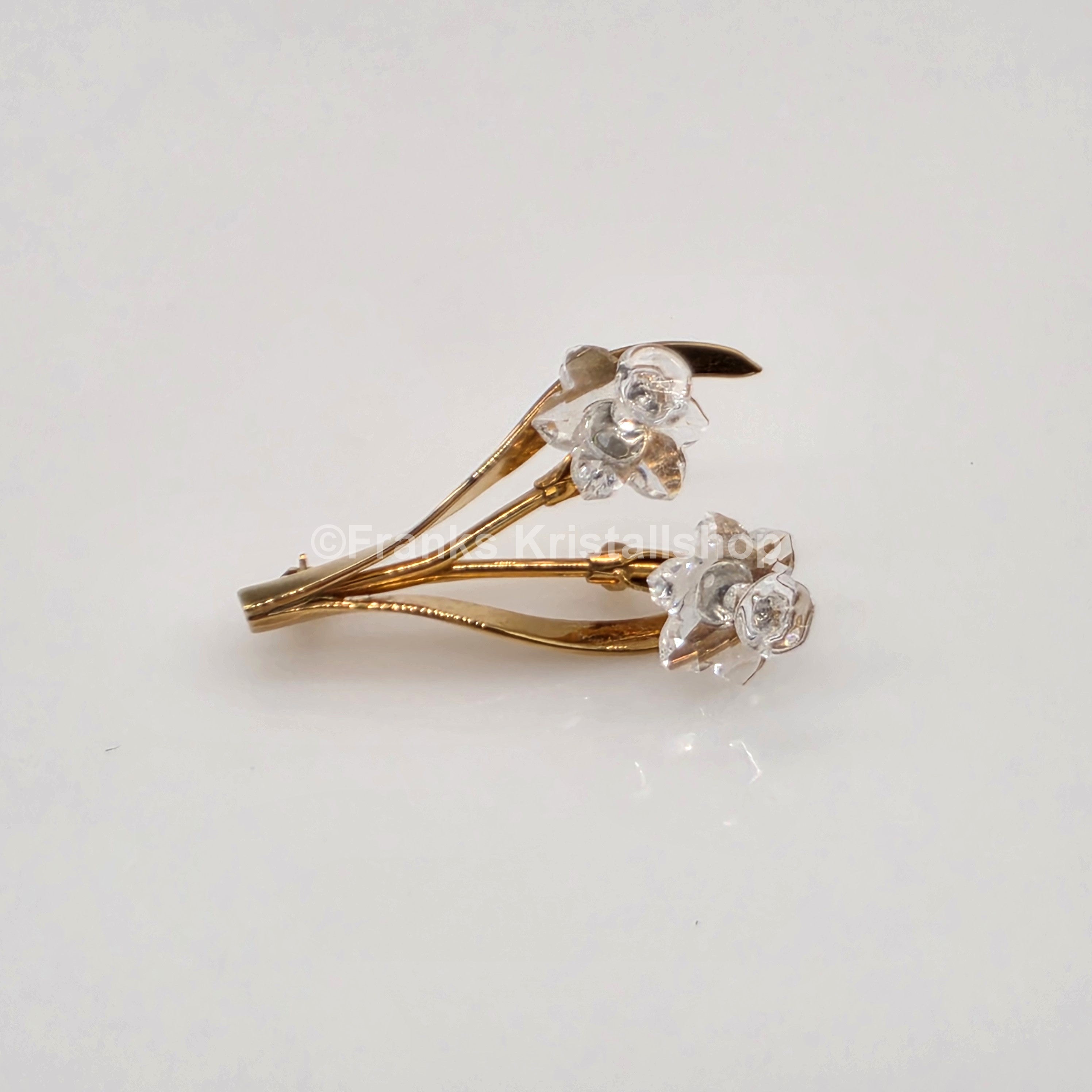 SWAROVSKI Memories Narzisse Brosche Vergoldet 199431