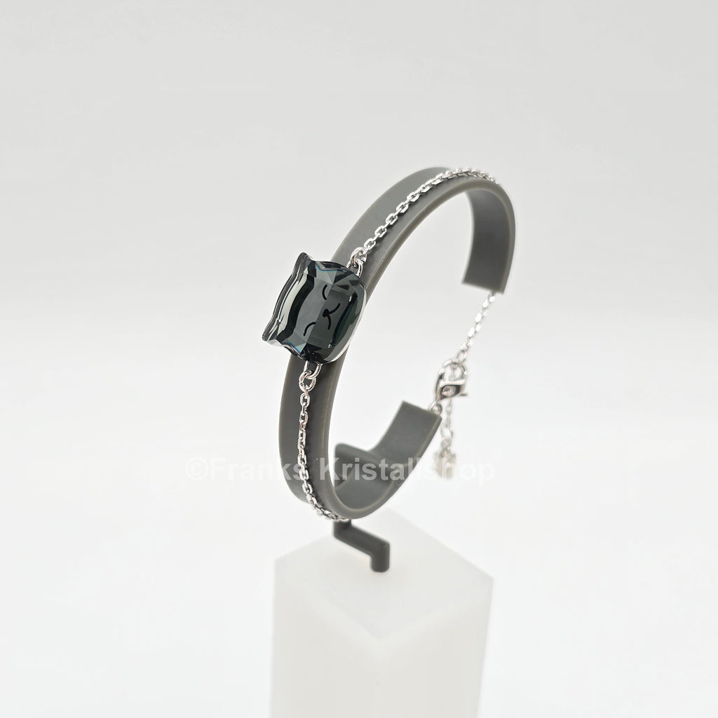 SWAROVSKI Kitty Mini-Cat-Armband Katze Schwarz, Rhodiniert 1003278
