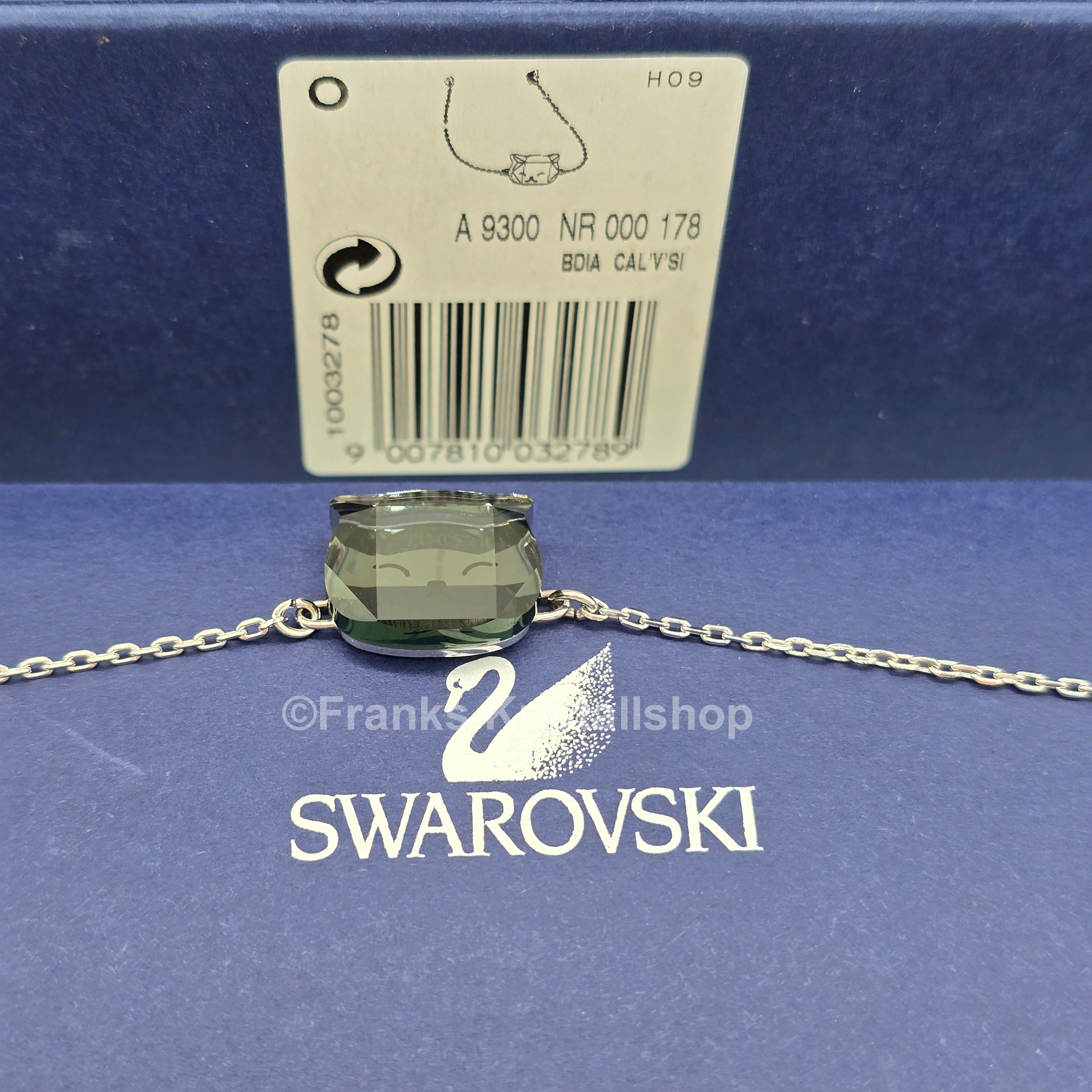 SWAROVSKI Kitty Mini-Cat-Armband Katze Schwarz, Rhodiniert 1003278