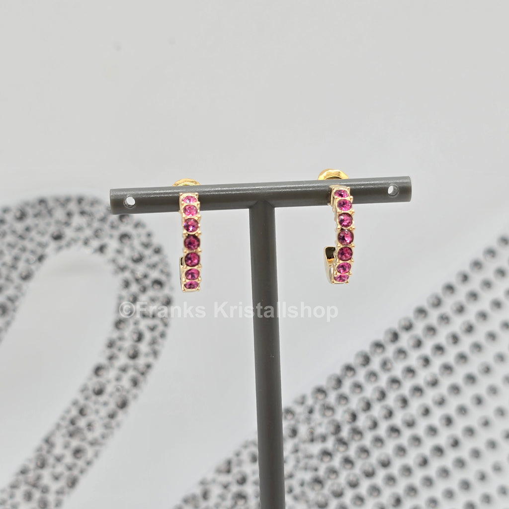 SWAROVSKI Mini Hoop Kreolen Ohrringe Rosa, Goldlegierung 5717565