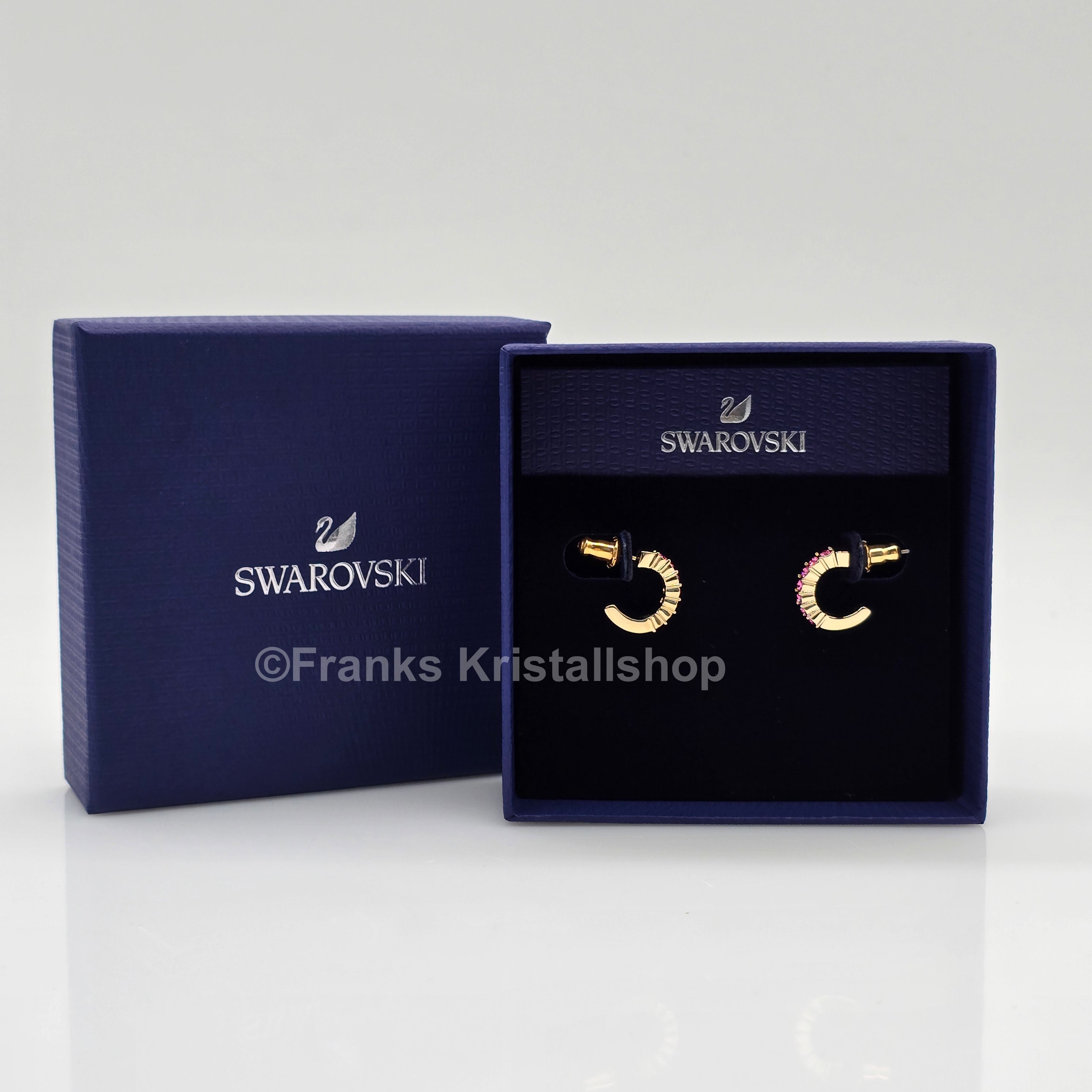 SWAROVSKI Mini Hoop Kreolen Ohrringe Rosa, Goldlegierung 5717565