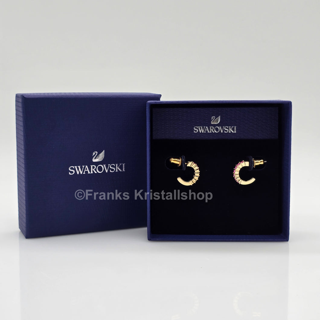 SWAROVSKI Mini Hoop Kreolen Ohrringe Rosa, Goldlegierung 5717565