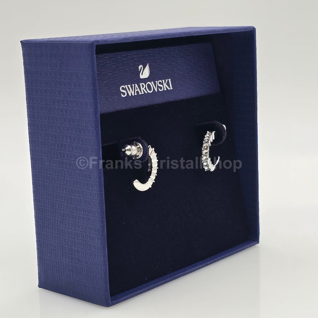SWAROVSKI Mini Hoop Kreolen Ohrringe Weiß, Rhodiniert 5717567