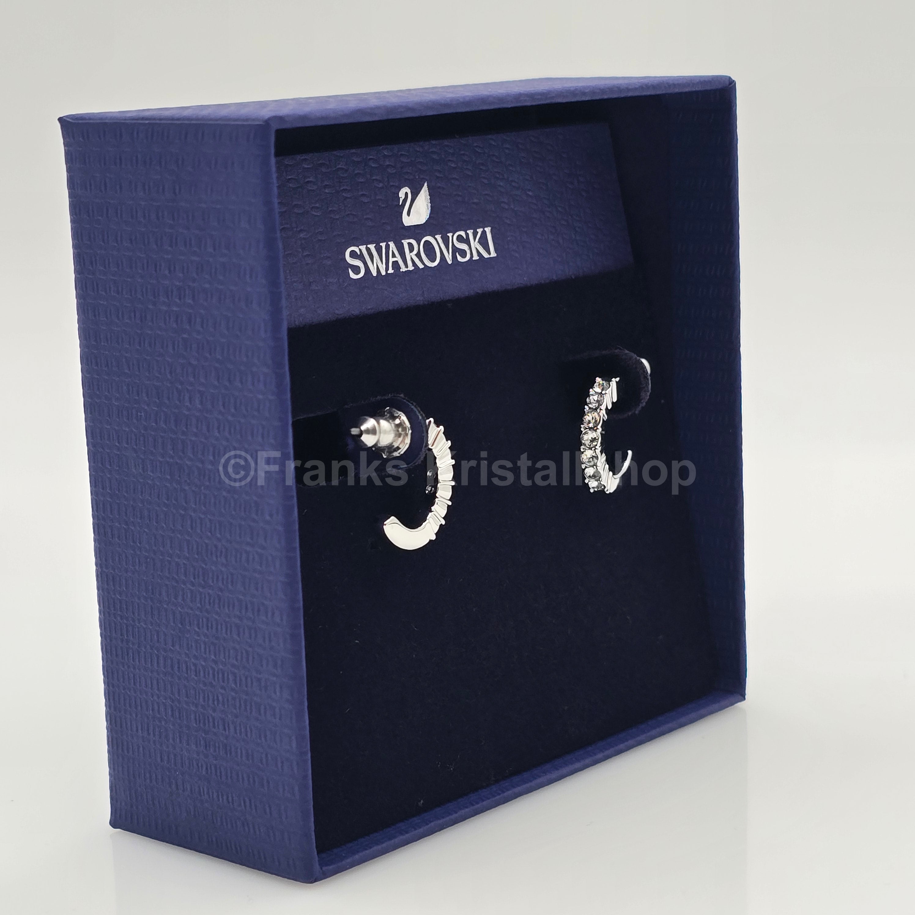 SWAROVSKI Mini Hoop Kreolen Ohrringe Weiß, Rhodiniert 5717567