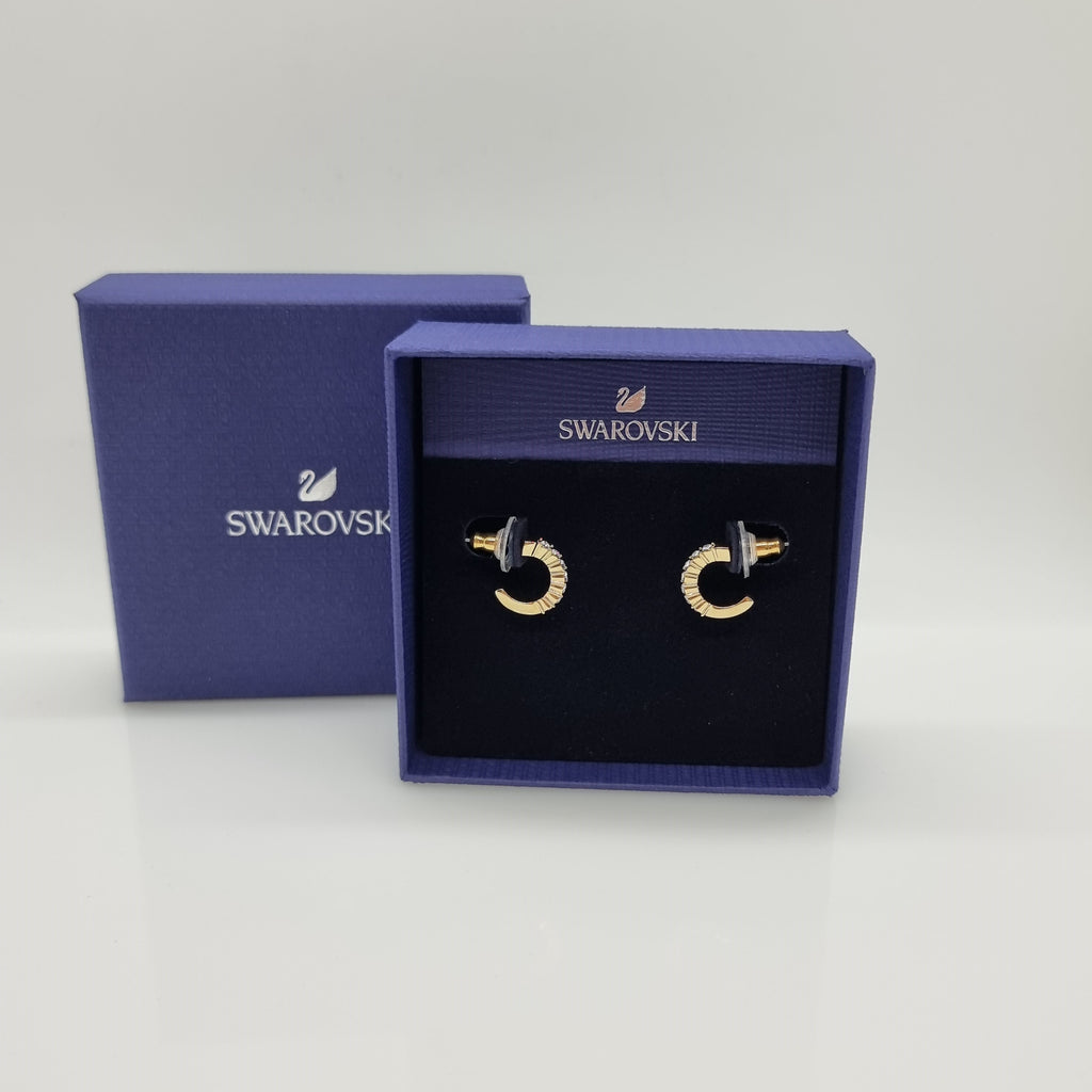 SWAROVSKI Mini Hoop Kreolen Ohrringe Weiß, Goldlegierung 5022451 oU