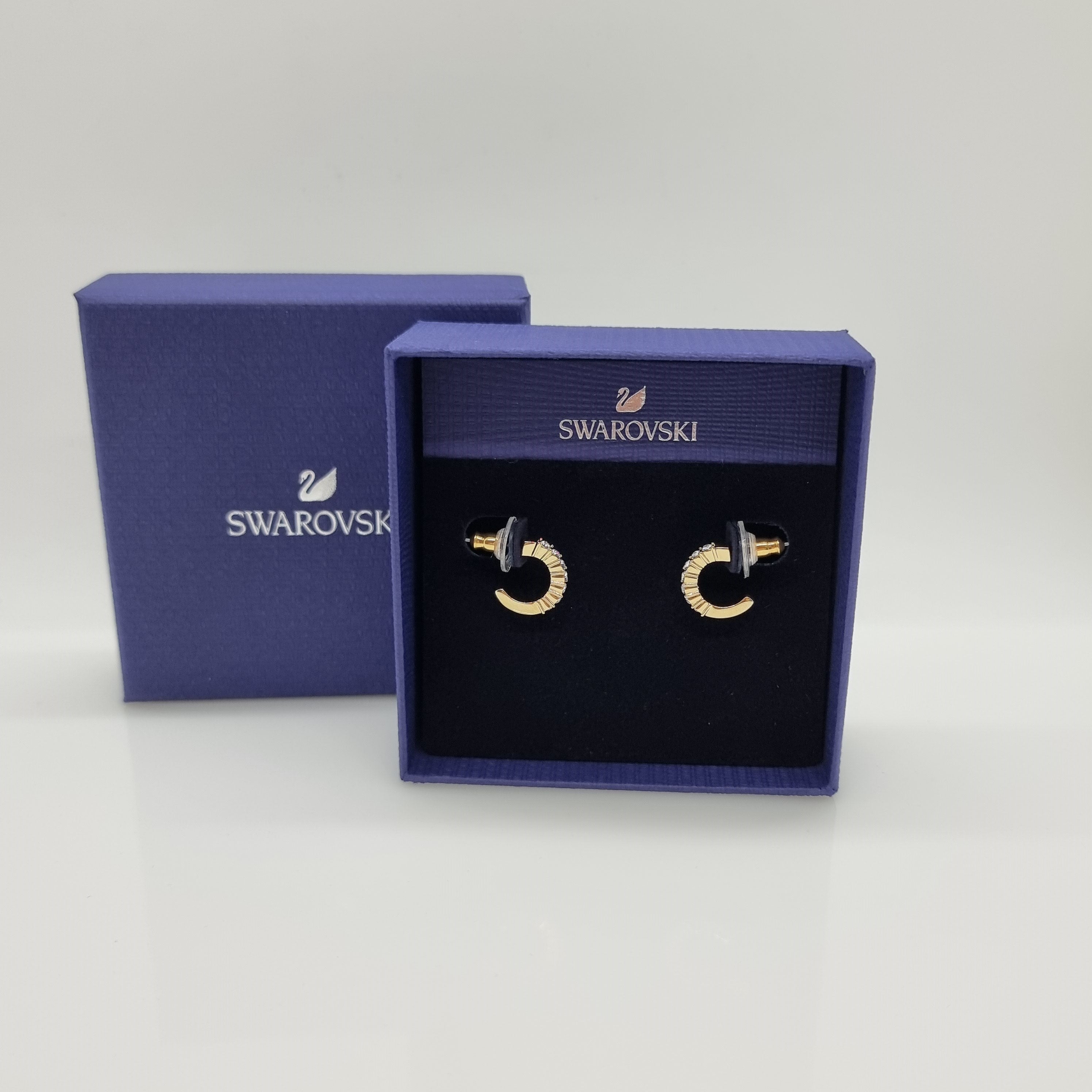 SWAROVSKI Mini Hoop Kreolen Ohrringe Weiß, Goldlegierung 5022451 oU