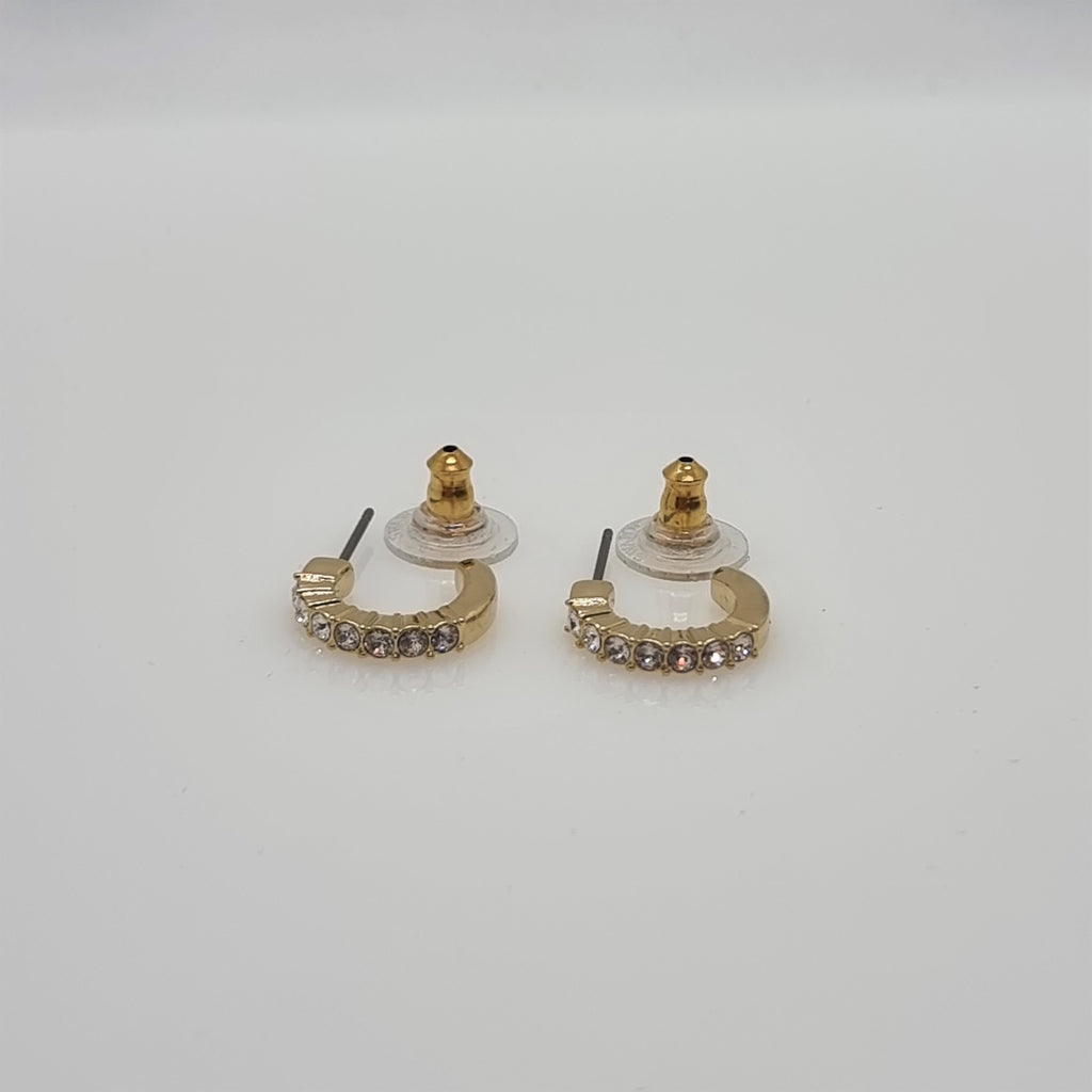 SWAROVSKI Mini Hoop Kreolen Ohrringe Weiß, Goldlegierung 5022451 oU