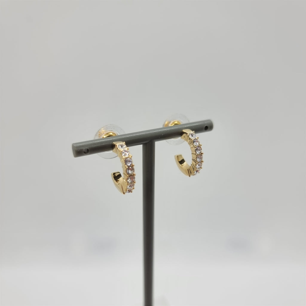 SWAROVSKI Mini Hoop Kreolen Ohrringe Weiß, Goldlegierung 5022451 oU