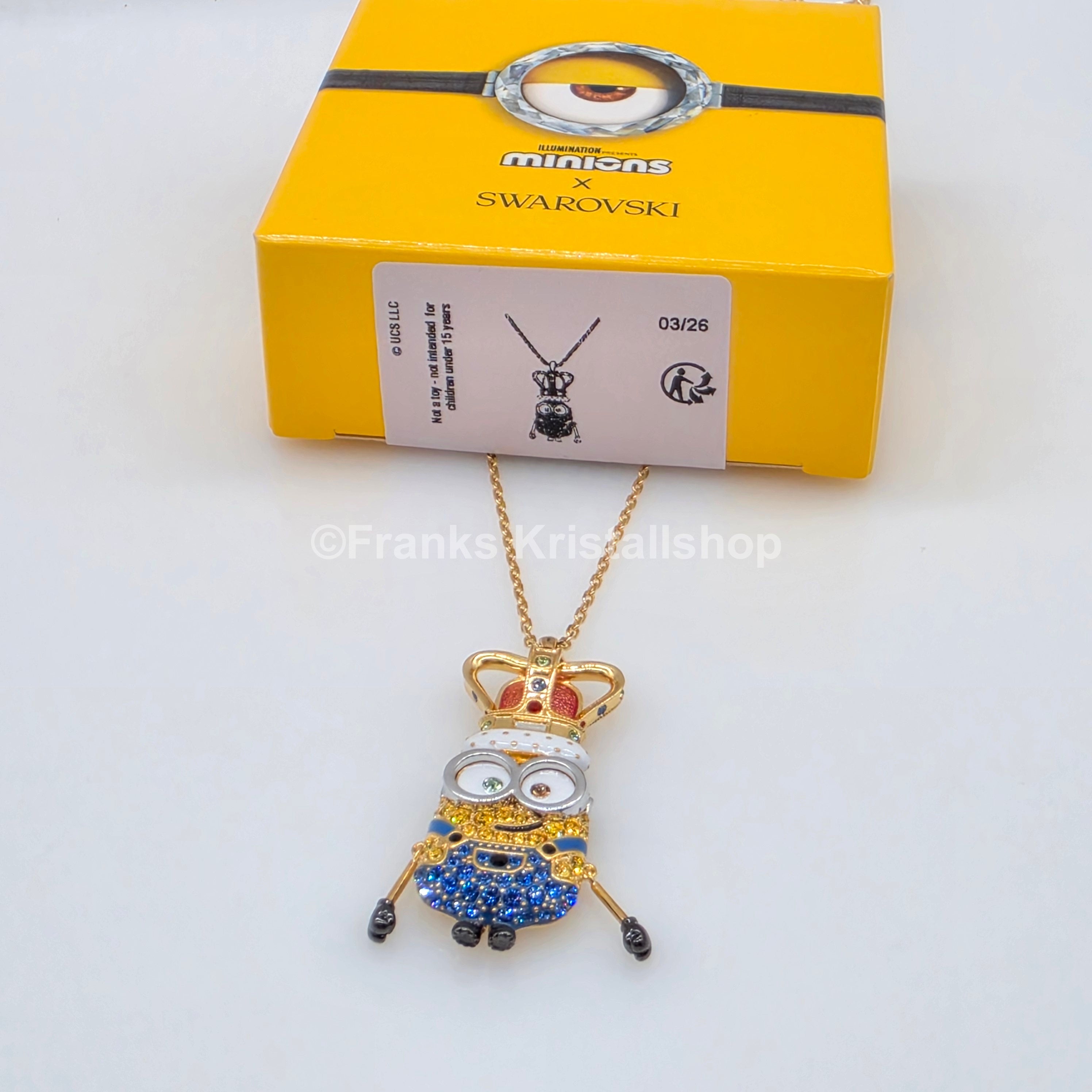 SWAROVSKI Minions Halskette King Bob Anhänger, Mehrfarbig, Gold 5743385