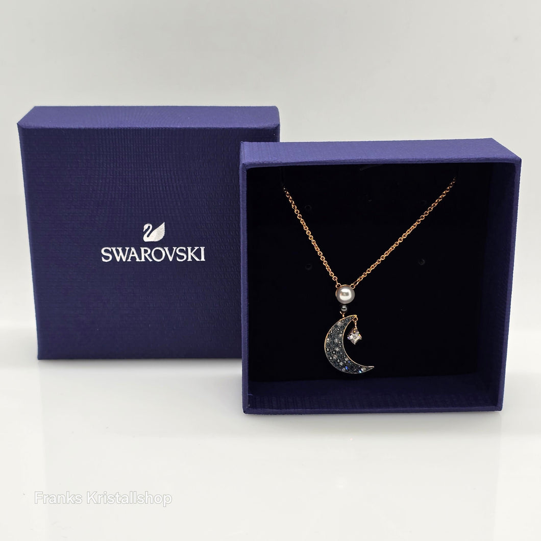 SWAROVSKI Mond und Stern Halskette, Roségold-Legierungsschicht 5489534