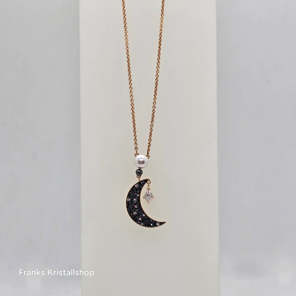 SWAROVSKI Mond und Stern Halskette, Roségold-Legierungsschicht 5489534