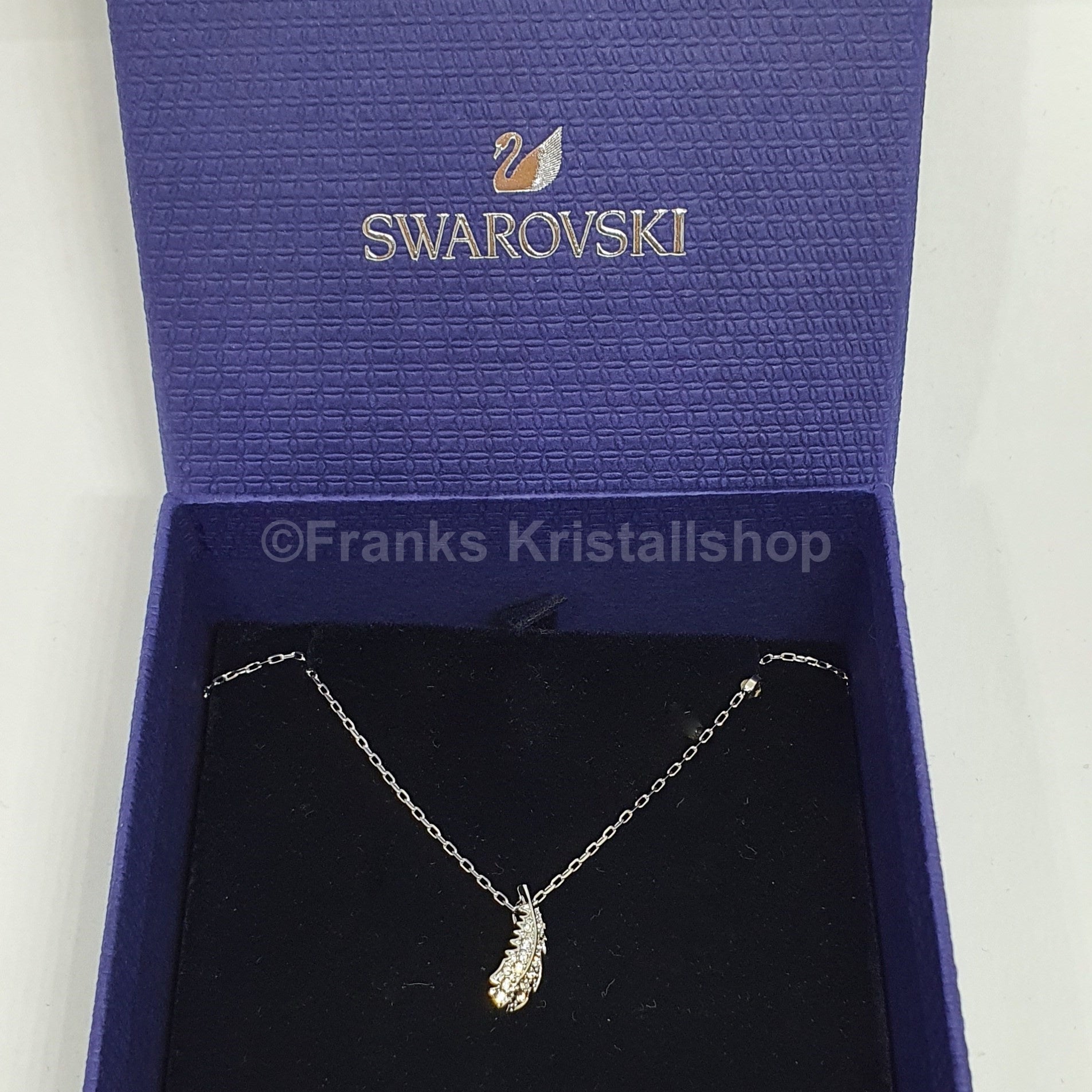 SWAROVSKI Naughty Feder Halskette Weiß, Rhodiniert 5512365 oU
