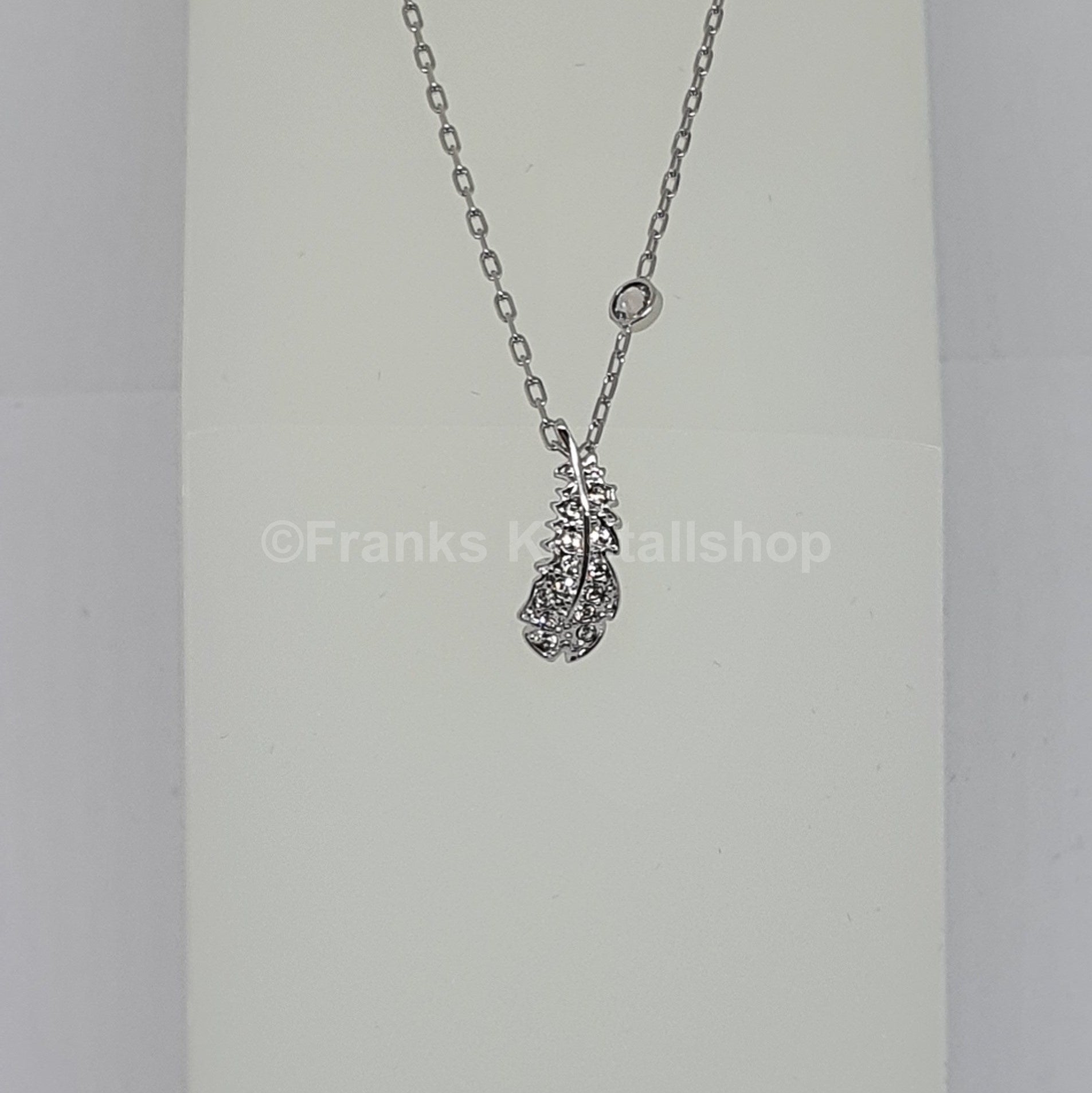SWAROVSKI Naughty Feder Halskette Weiß, Rhodiniert 5512365 oU