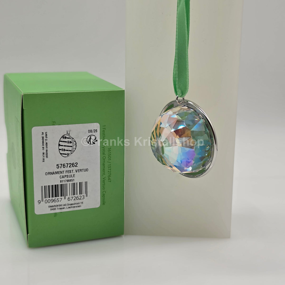 SWAROVSKI Nespresso x Swarovski Festliches Kristallornament Grün 5767262