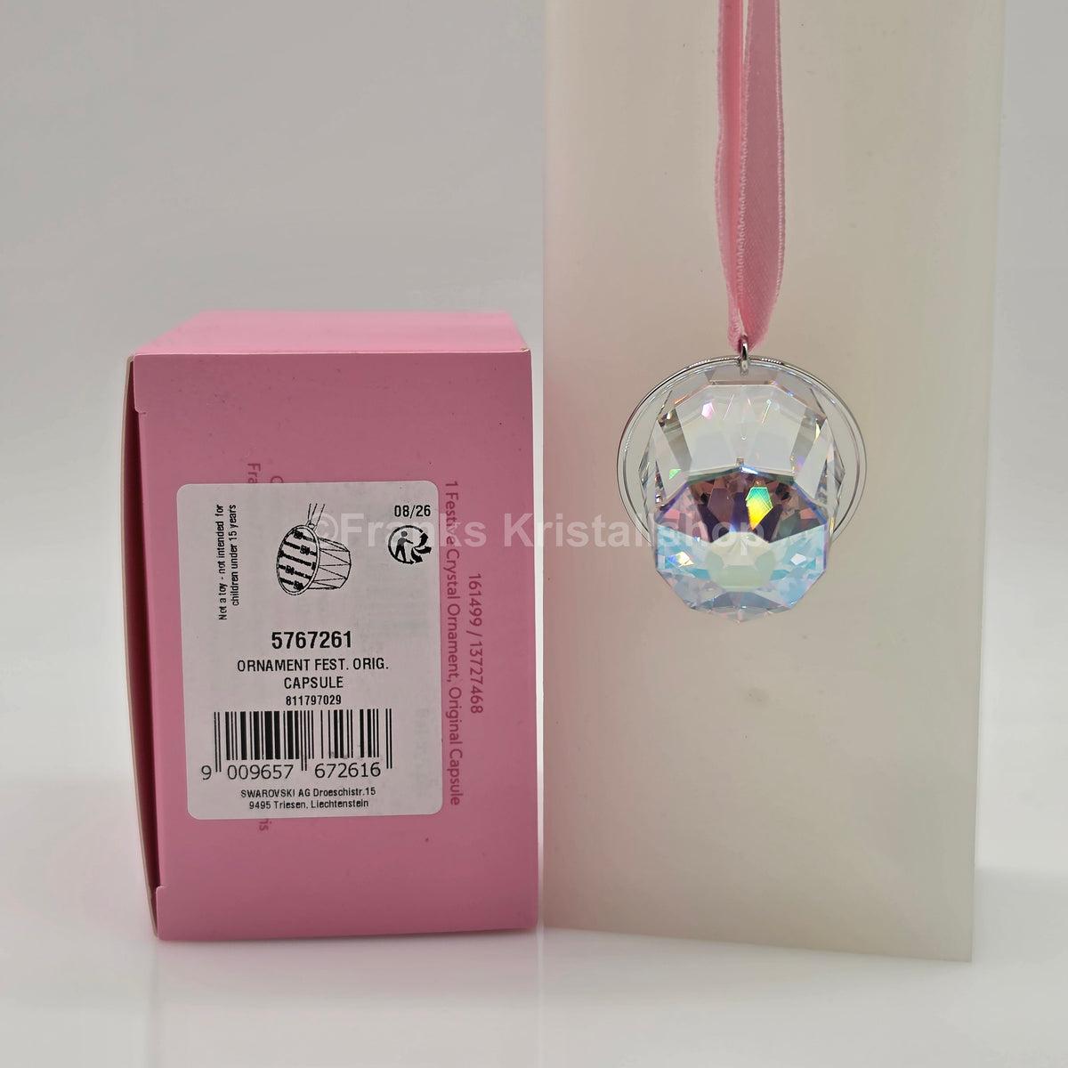SWAROVSKI Nespresso x Swarovski Festliches Kristallornament Rosa 5767261
