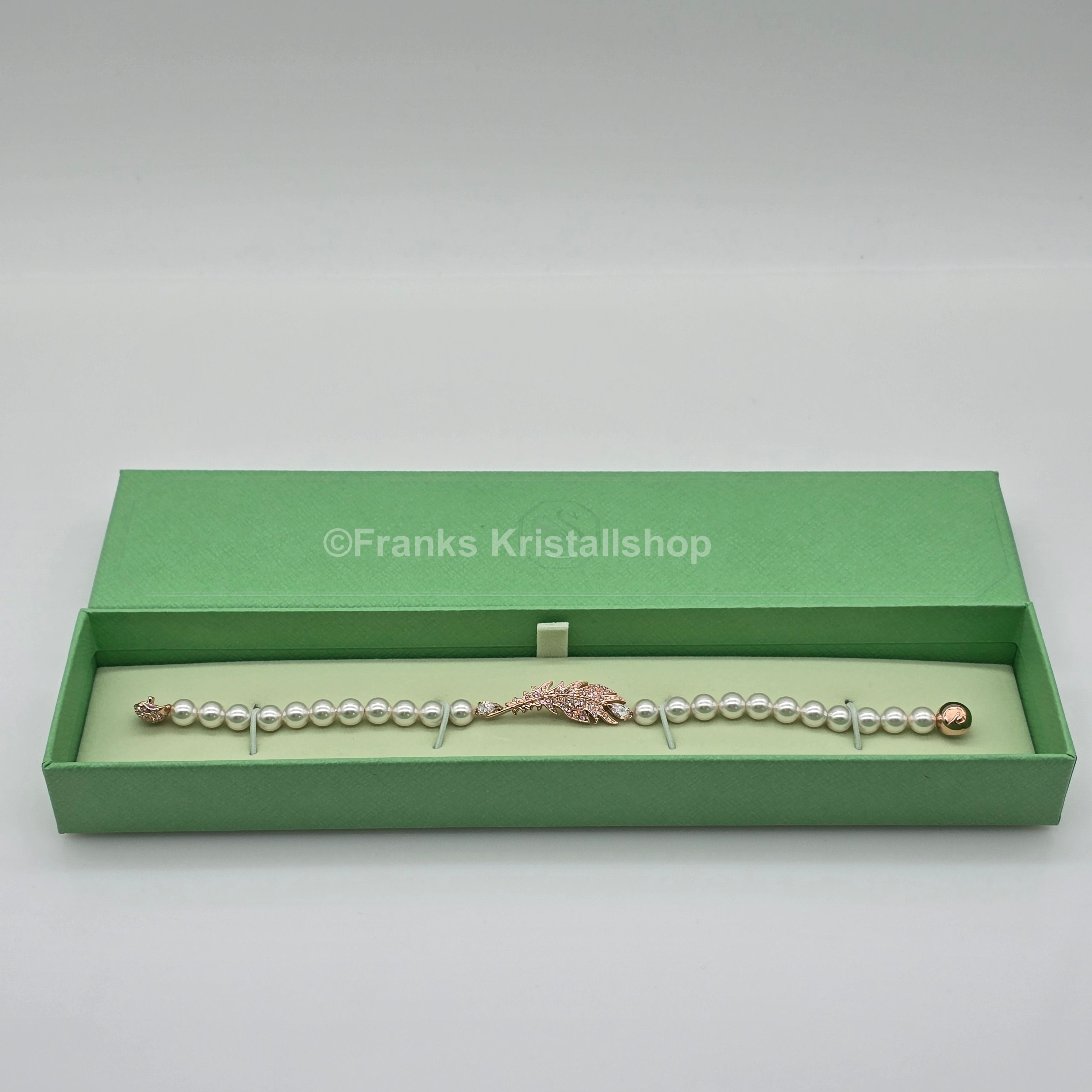 SWAROVSKI Nice Feder Armband Perlen Größe L Roségoldlegierung 5663481