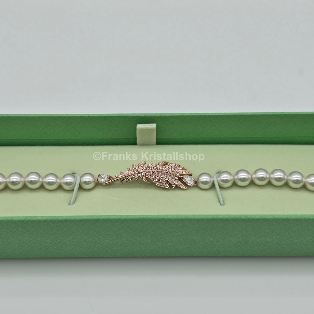 SWAROVSKI Nice Feder Armband Perlen Größe L Roségoldlegierung 5663481