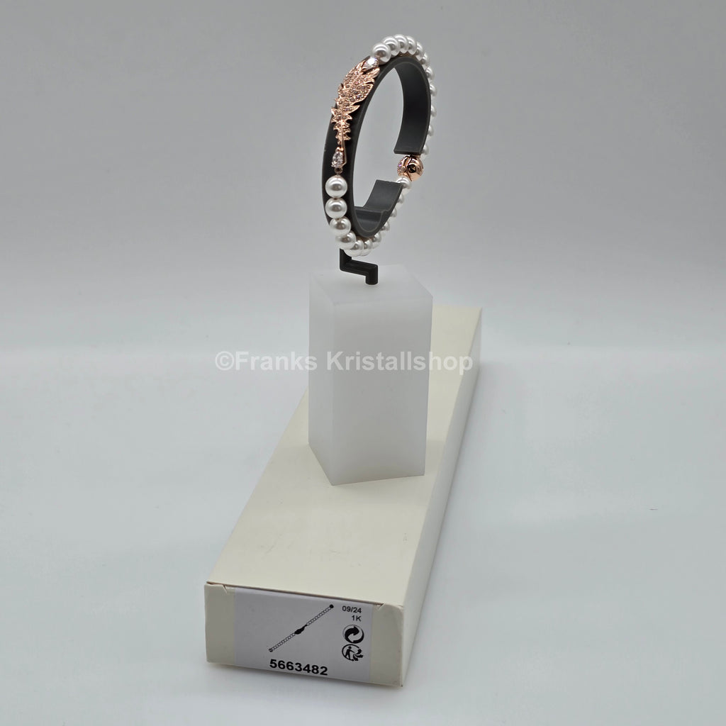 SWAROVSKI Nice Feder Armband Perlen Größe M Roségoldlegierung 5663482