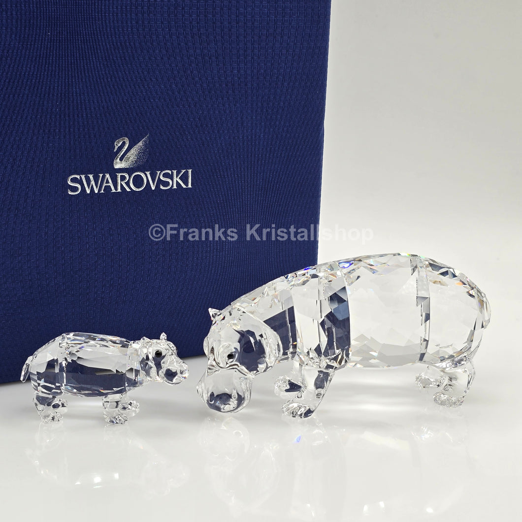 SWAROVSKI Nilpferd Mutter und Kind 5135920 oU