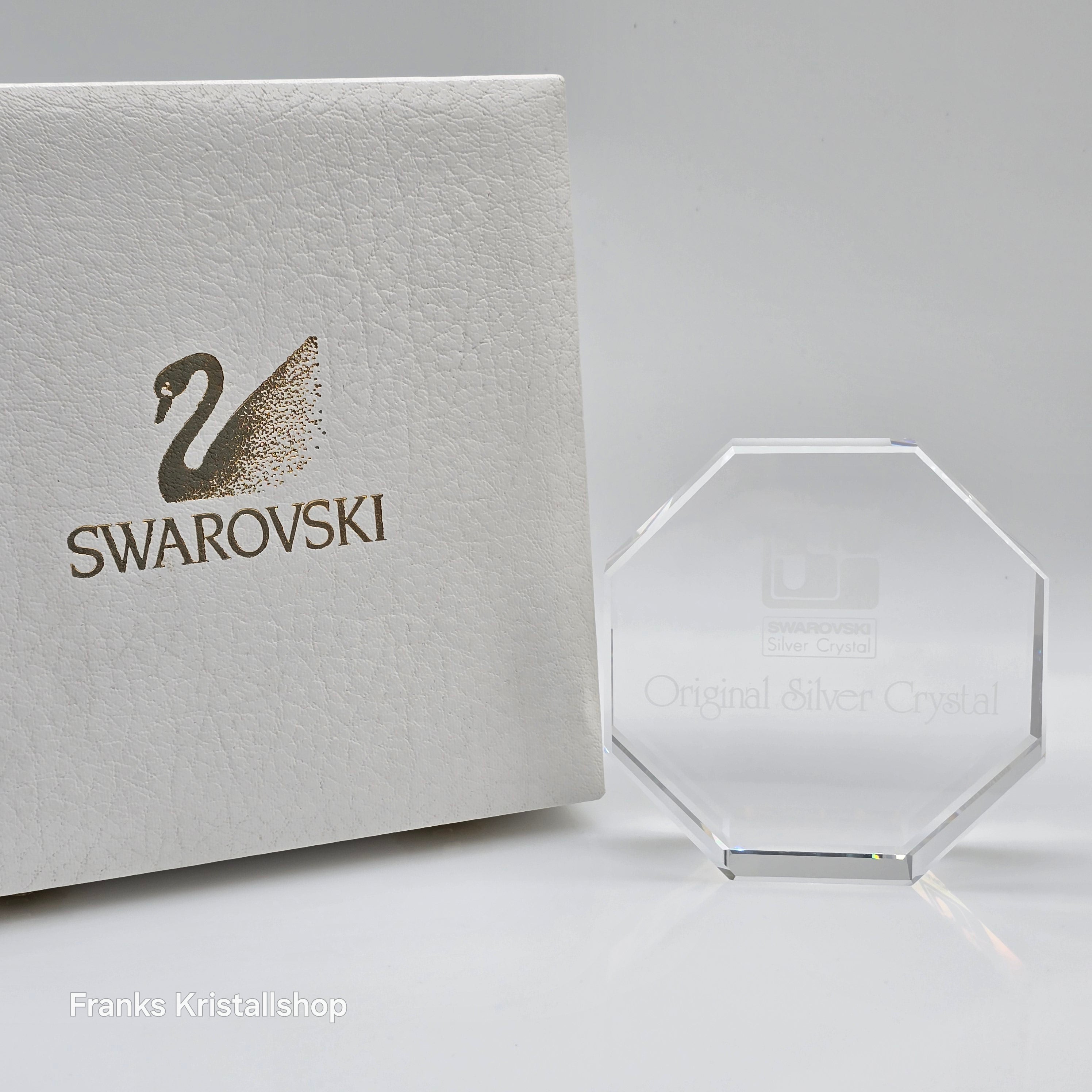 SWAROVSKI Octagon Händler Schild Original Silver Crystal – Franks 