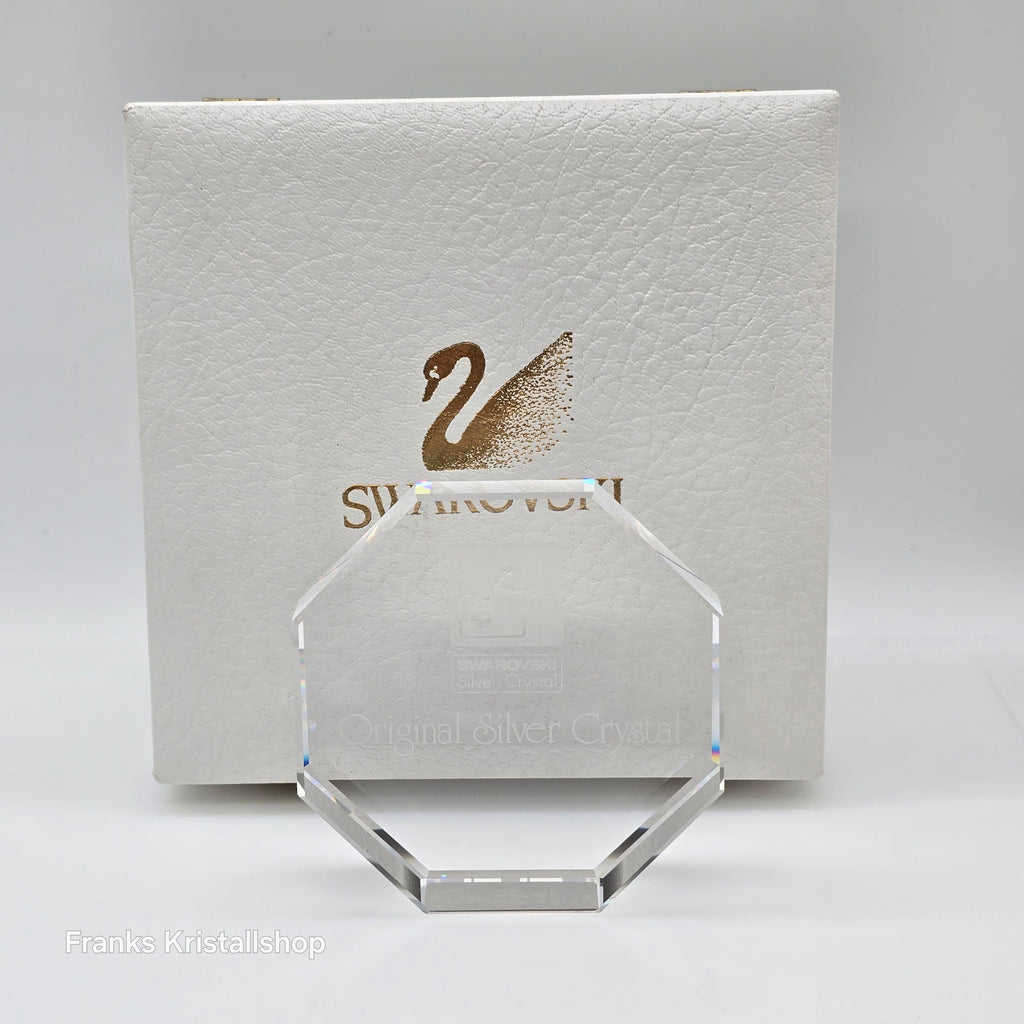 SWAROVSKI Octagon Händler Schild Original Silver Crystal