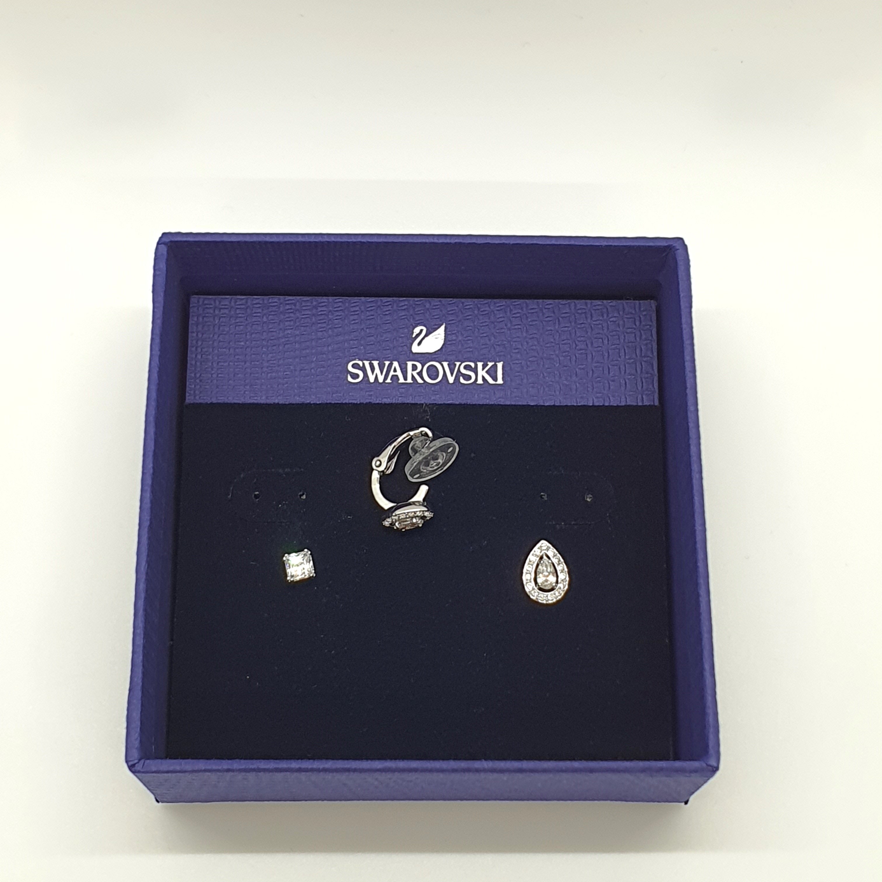SWAROVSKI Attract Ohrstecker 2 Stecker und 1 Clip, Rhodiniert 5410284