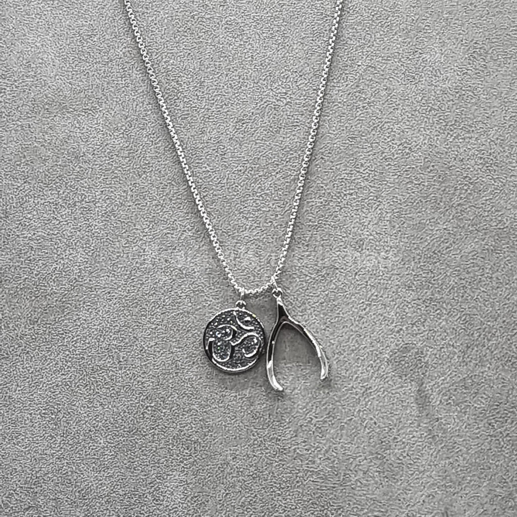 SWAROVSKI Om Halskette Glaube Buddha Blau, Rhodiniert 5535712