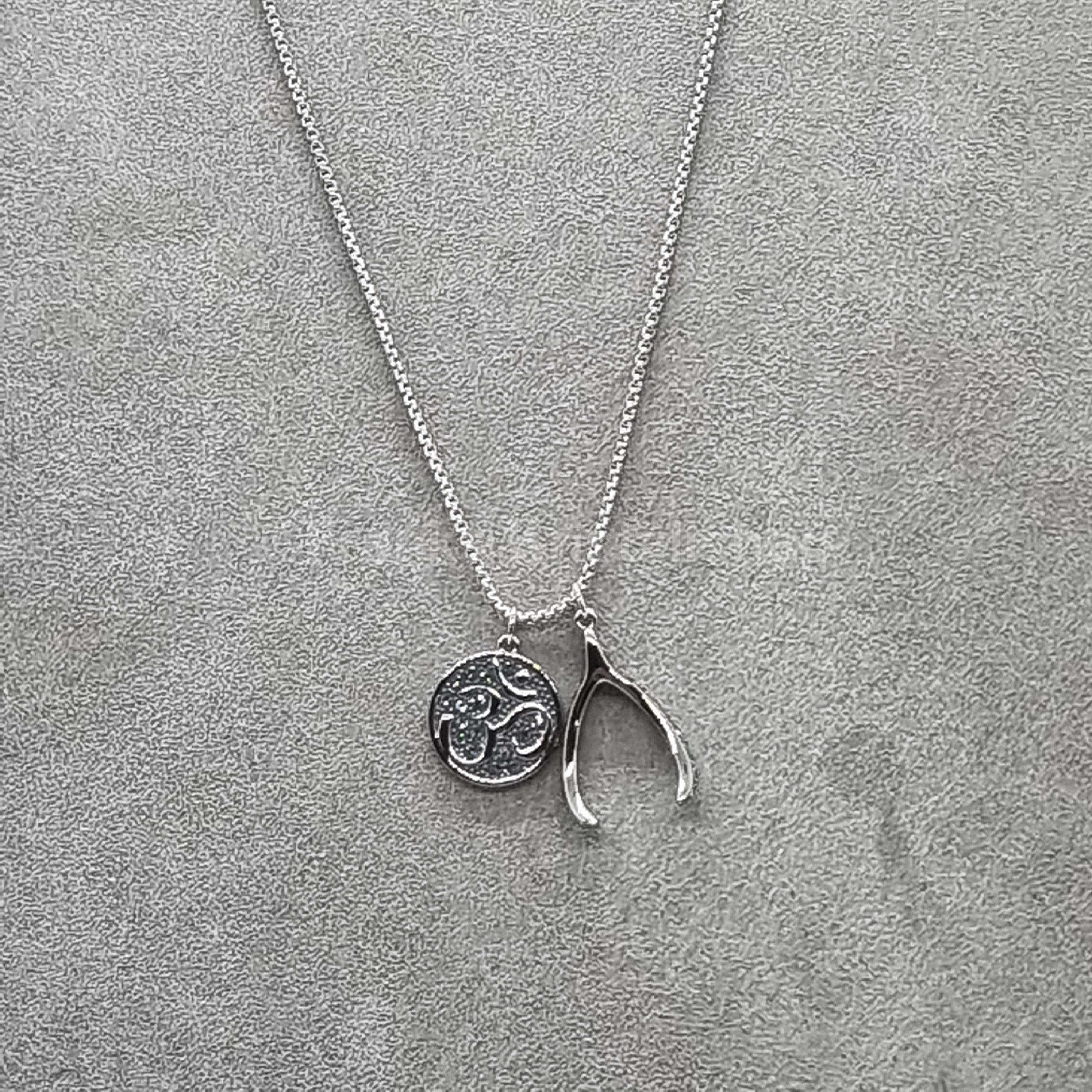 SWAROVSKI Om Halskette Glaube Buddha Blau, Rhodiniert 5535712