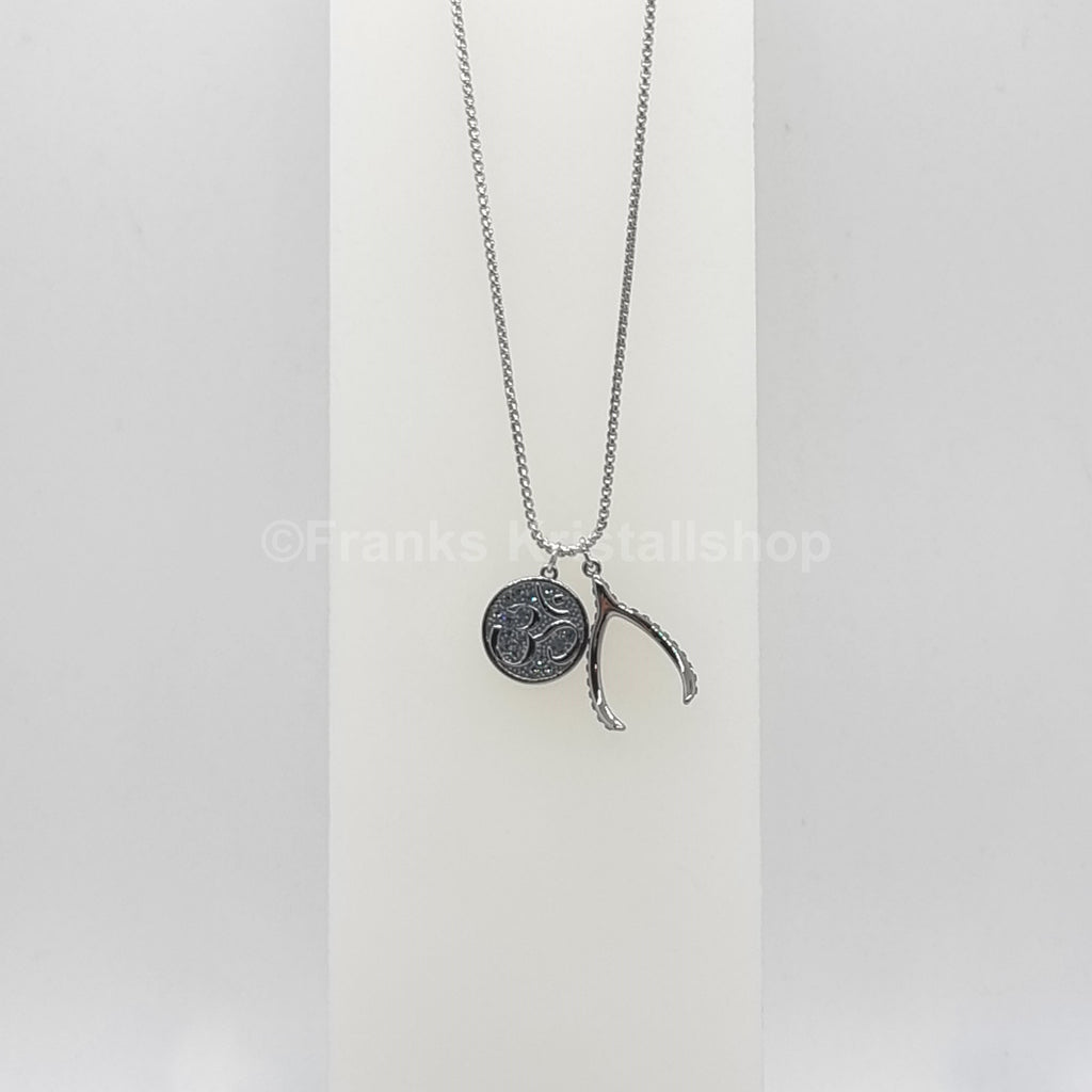 SWAROVSKI Om Halskette Glaube Buddha Blau, Rhodiniert 5535712