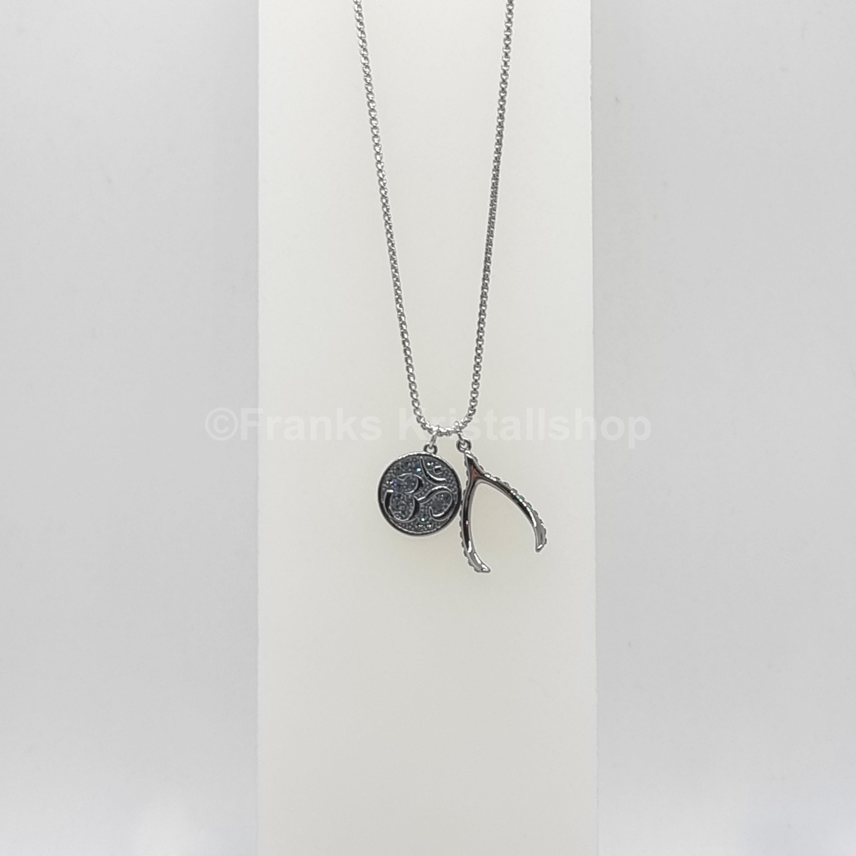 SWAROVSKI Om Halskette Glaube Buddha Blau, Rhodiniert 5535712
