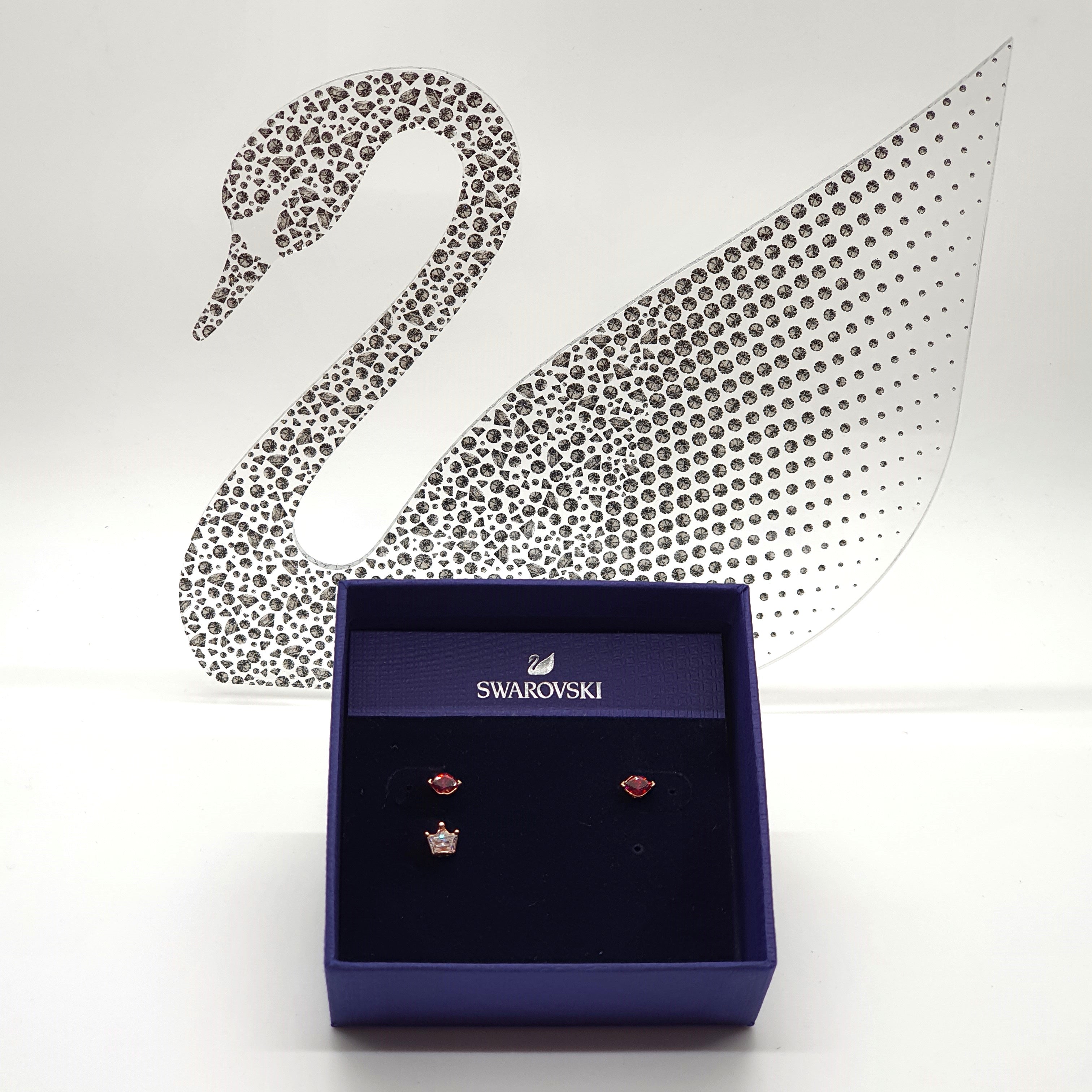 SWAROVSKI Out Of This World Ohrstecker 2 x Kussmund 1 x Krone, 5456137