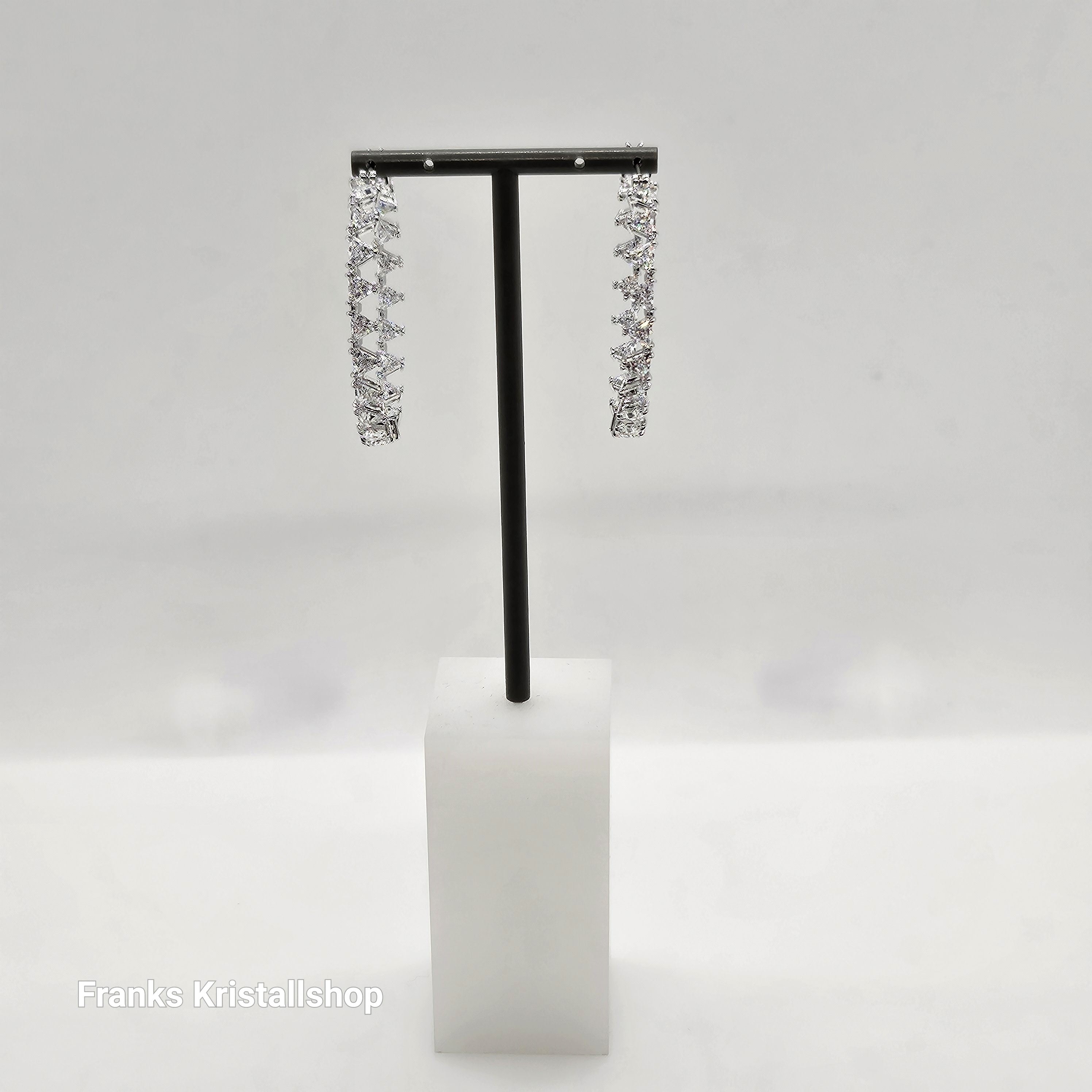SWAROVSKI Ortyx Kreolen Groß, Weiß, Rhodiniert 5602230