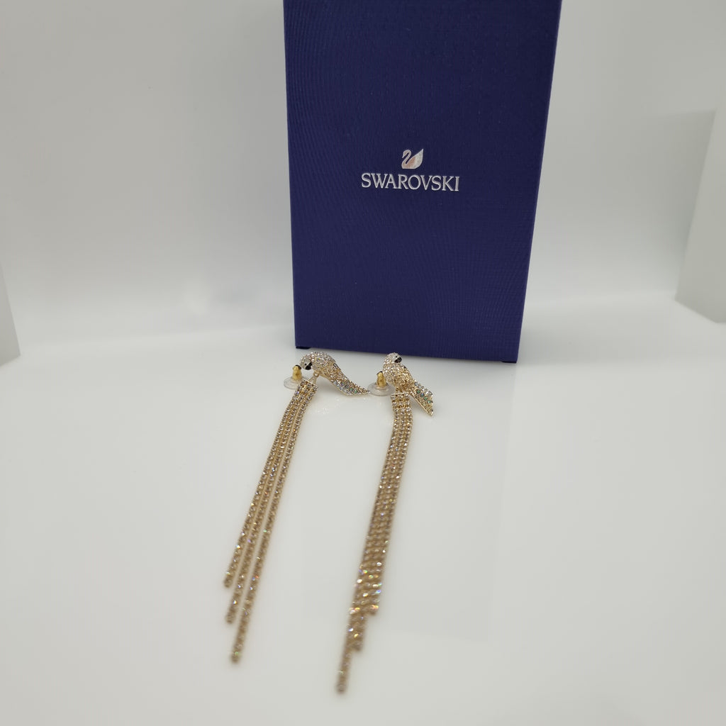 SWAROVSKI Papagei Ohrringe Tropical Parrot Vergoldet 5512708