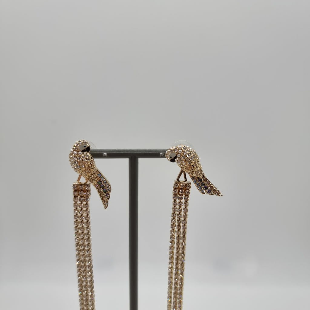 SWAROVSKI Papagei Ohrringe Tropical Parrot Vergoldet 5512708