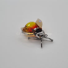 Lade das Bild in den Galerie-Viewer, SWAROVSKI Crystal Paradise Insekten Hummel Alipur Brosche Groß, Rhodium 292078
