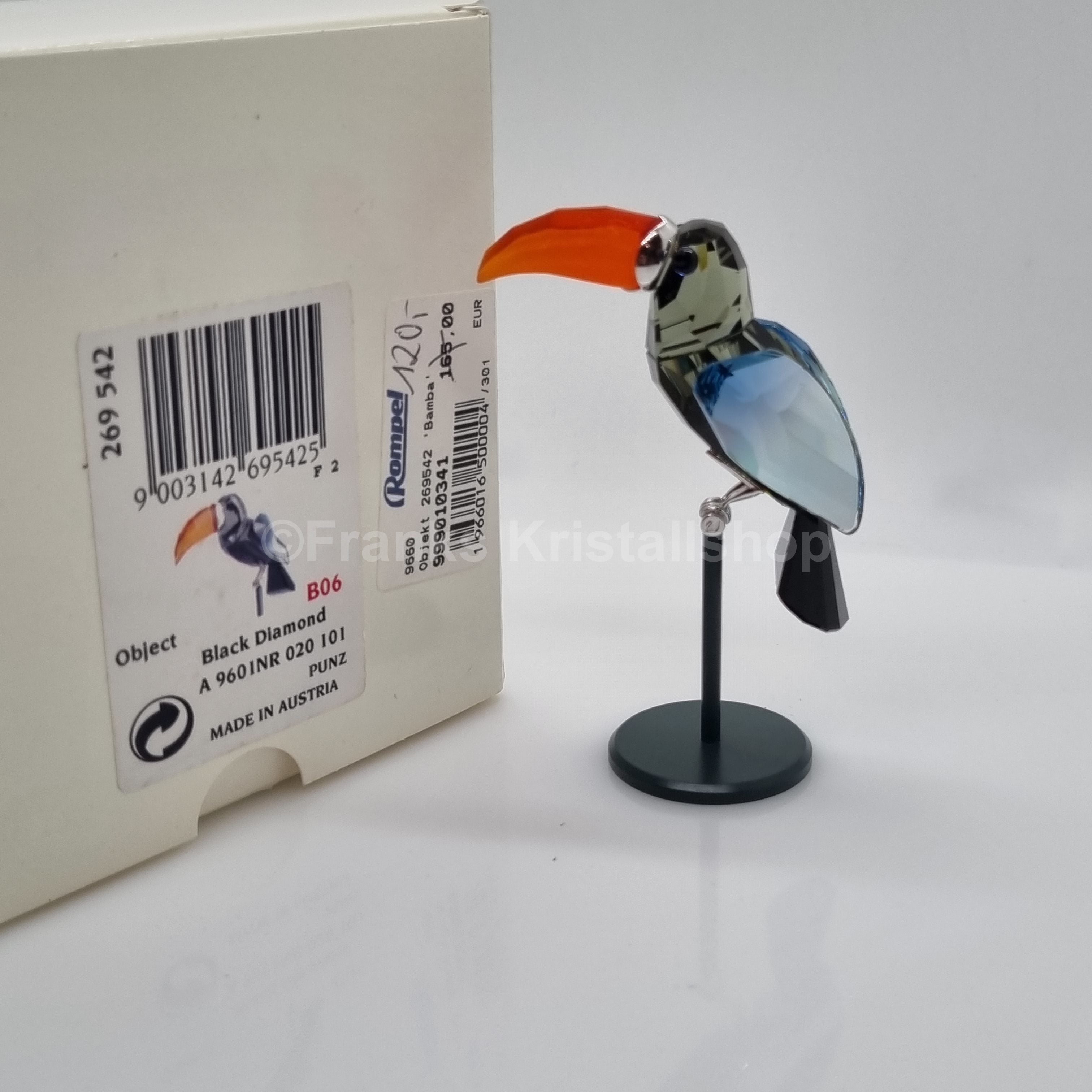 SWAROVSKI Paradise Bird Tukan Bamba Black Diamond 269542