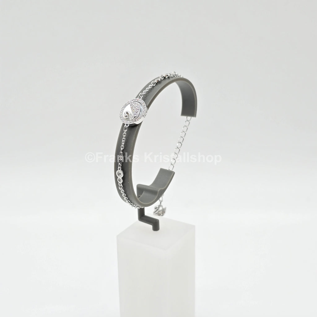 SWAROVSKI Pearly Swan Armband Schwan Anhänger Weiß, Rhodiniert 5271884 oU